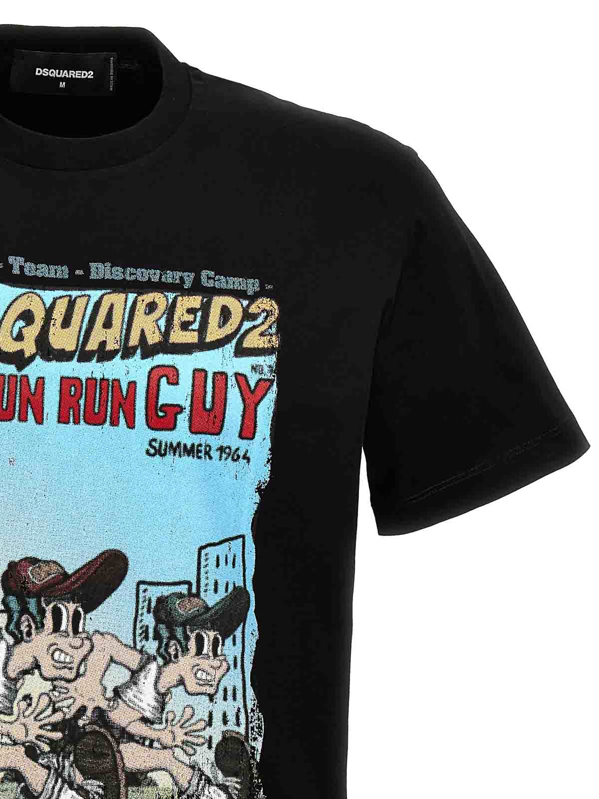 Shop Dsquared2 Printed T-shirt In Negro
