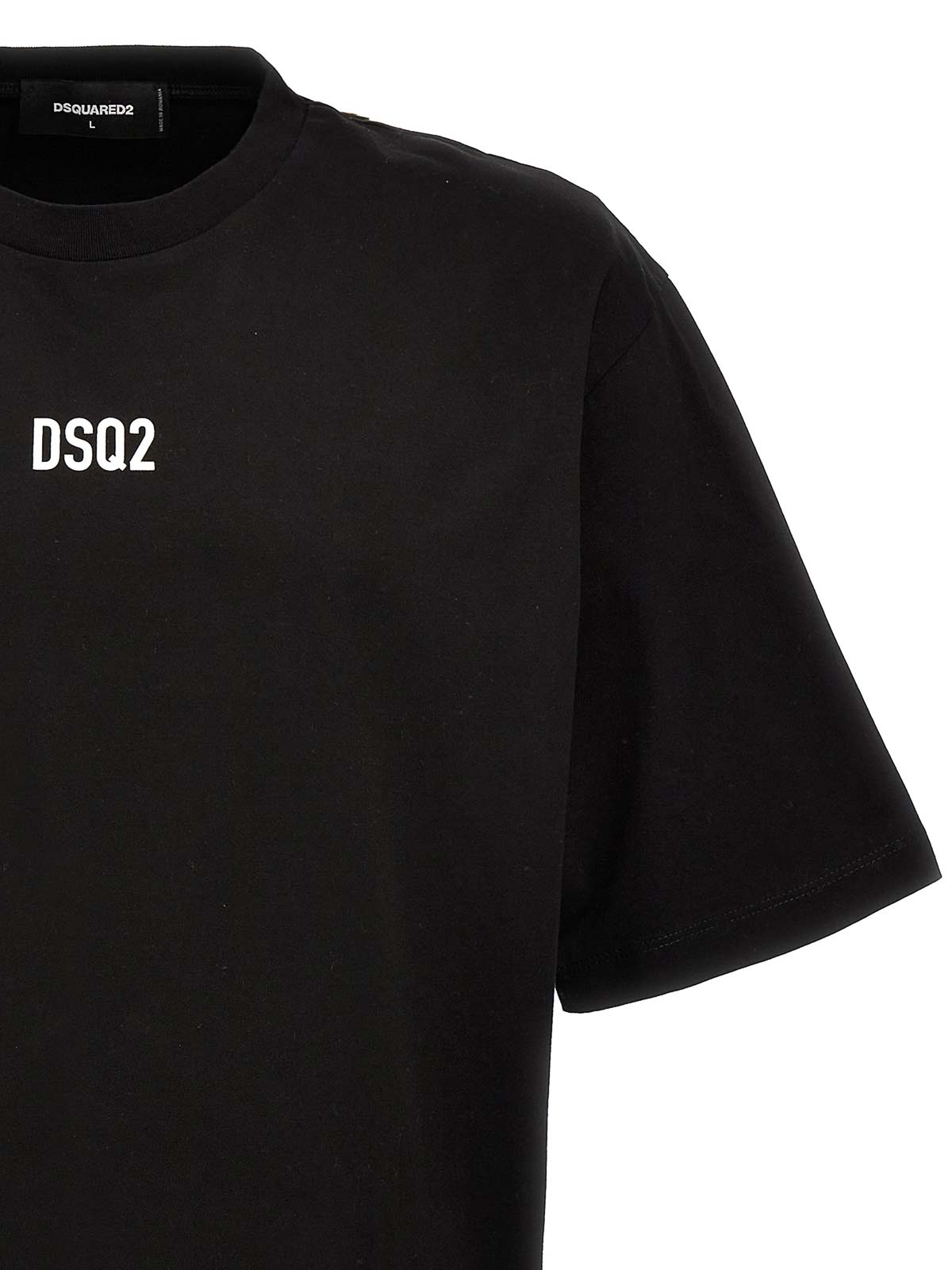 Shop Dsquared2 Cotton T-shirt Logo Print In Negro