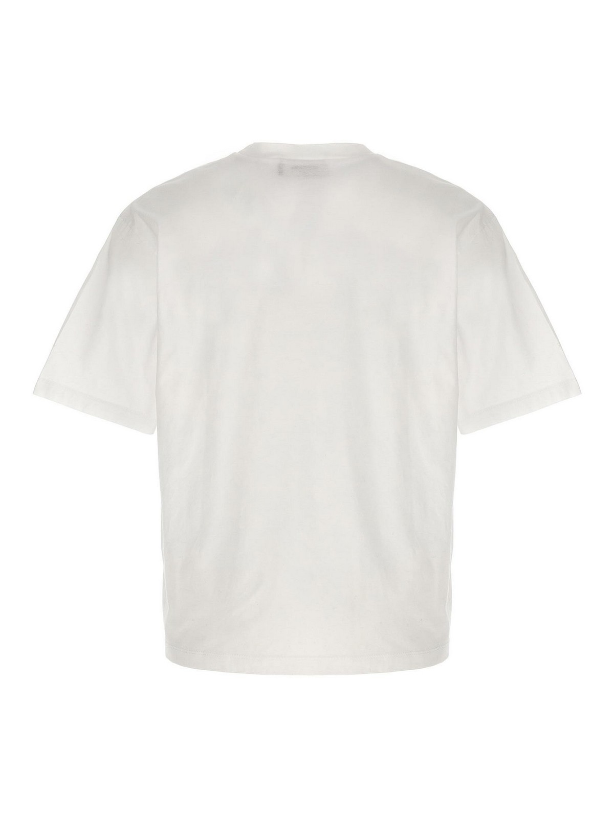 Shop Dsquared2 Cotton Crewneck Logo Print T-shirt In Blanco