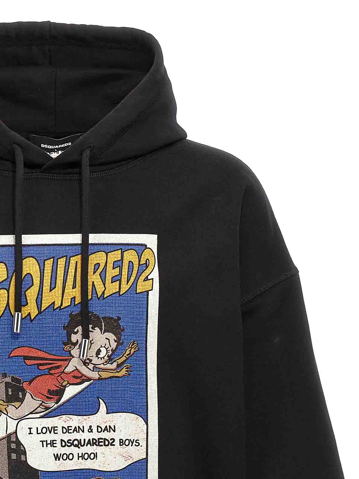 Shop Dsquared2 Sudadera - Betty Boop In Negro