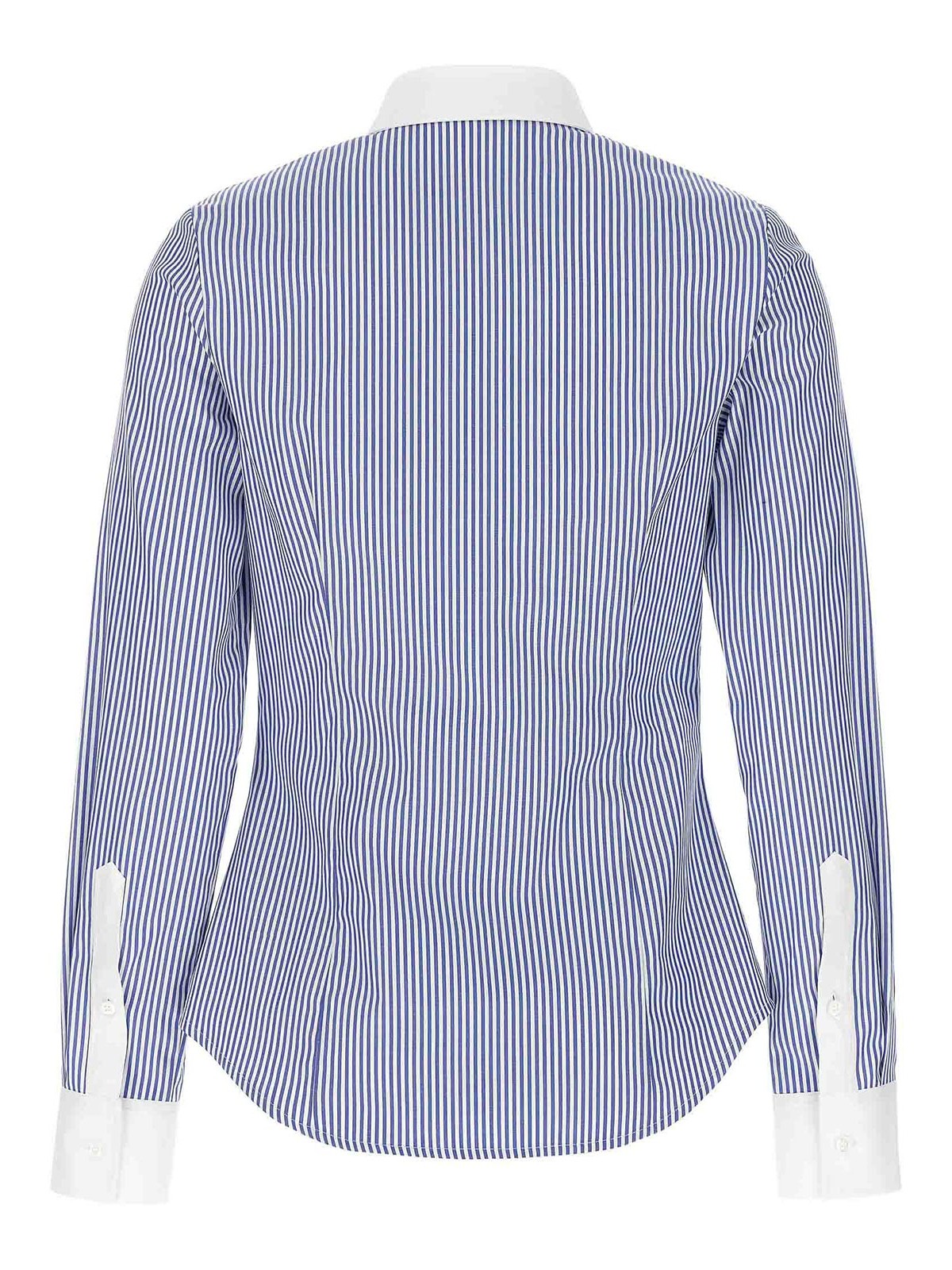 Shop Dsquared2 Tennis Shirt Button Long Cuffed In Azul