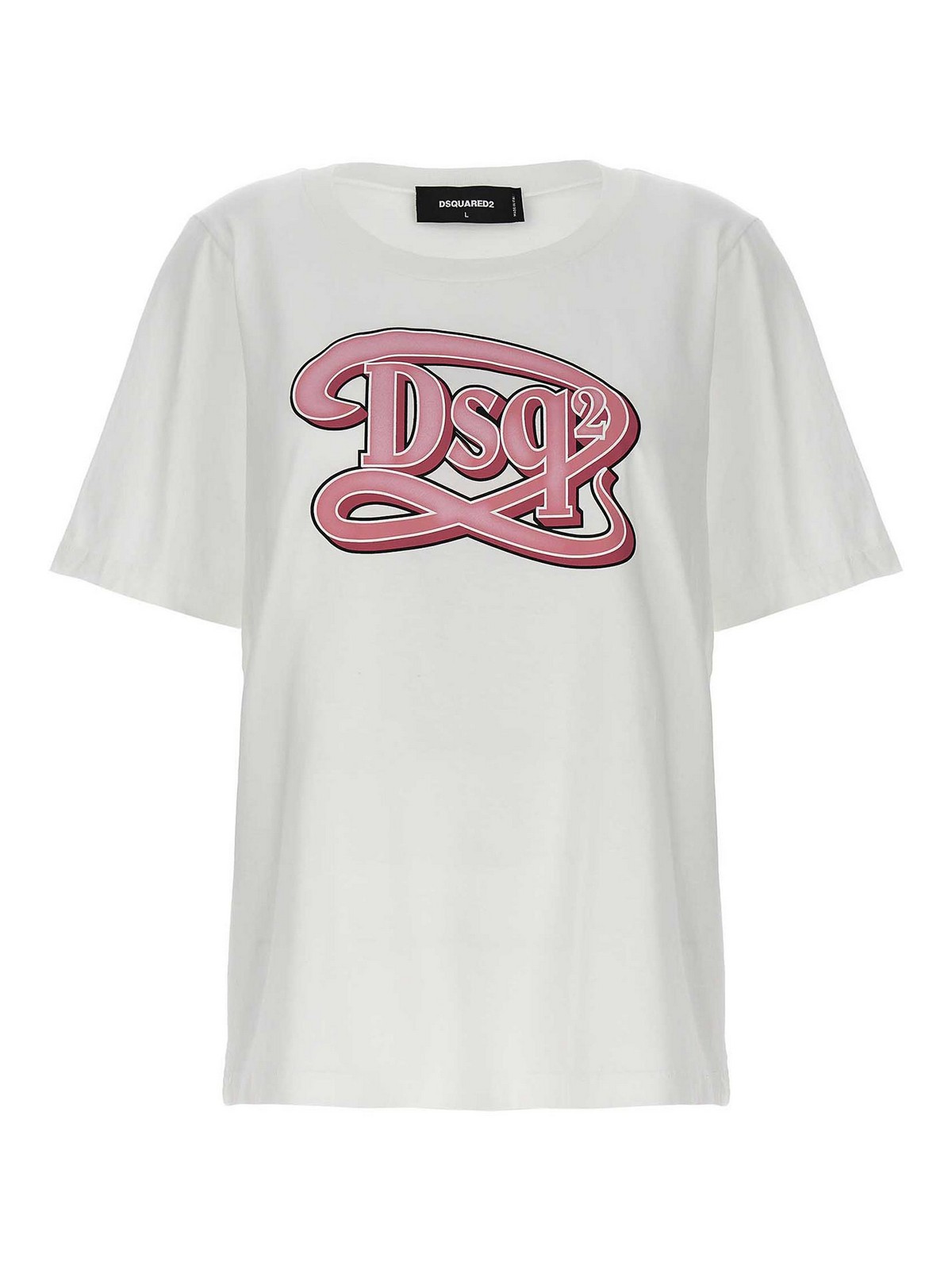 Shop Dsquared2 Logo Print T-shirt In Blanco