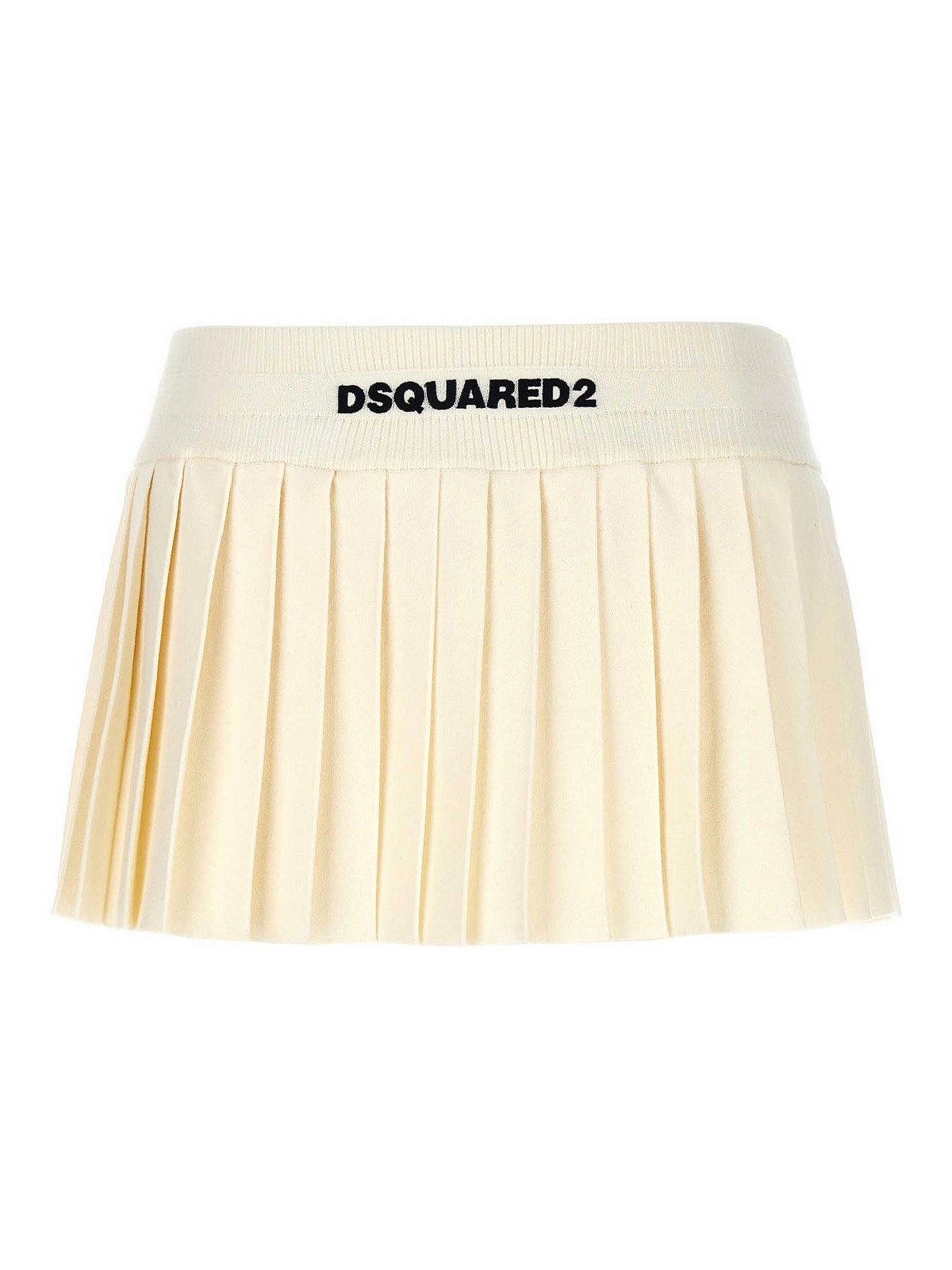 Shop Dsquared2 Mini Pleated Skirt In Blanco
