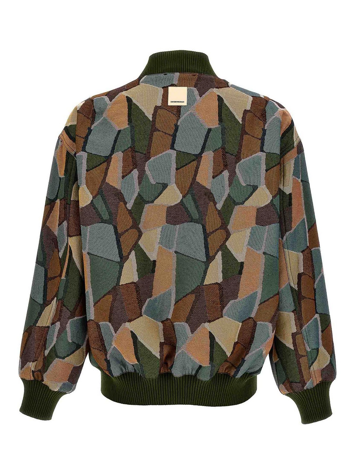 Shop Emporio Armani Fancy Printed Bomber Jacket In Multicolor