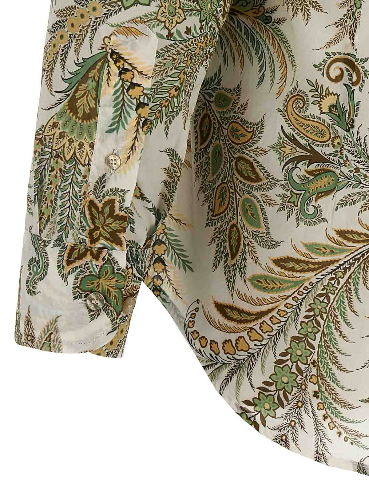 Shop Etro All Over Print Shirt In Verde