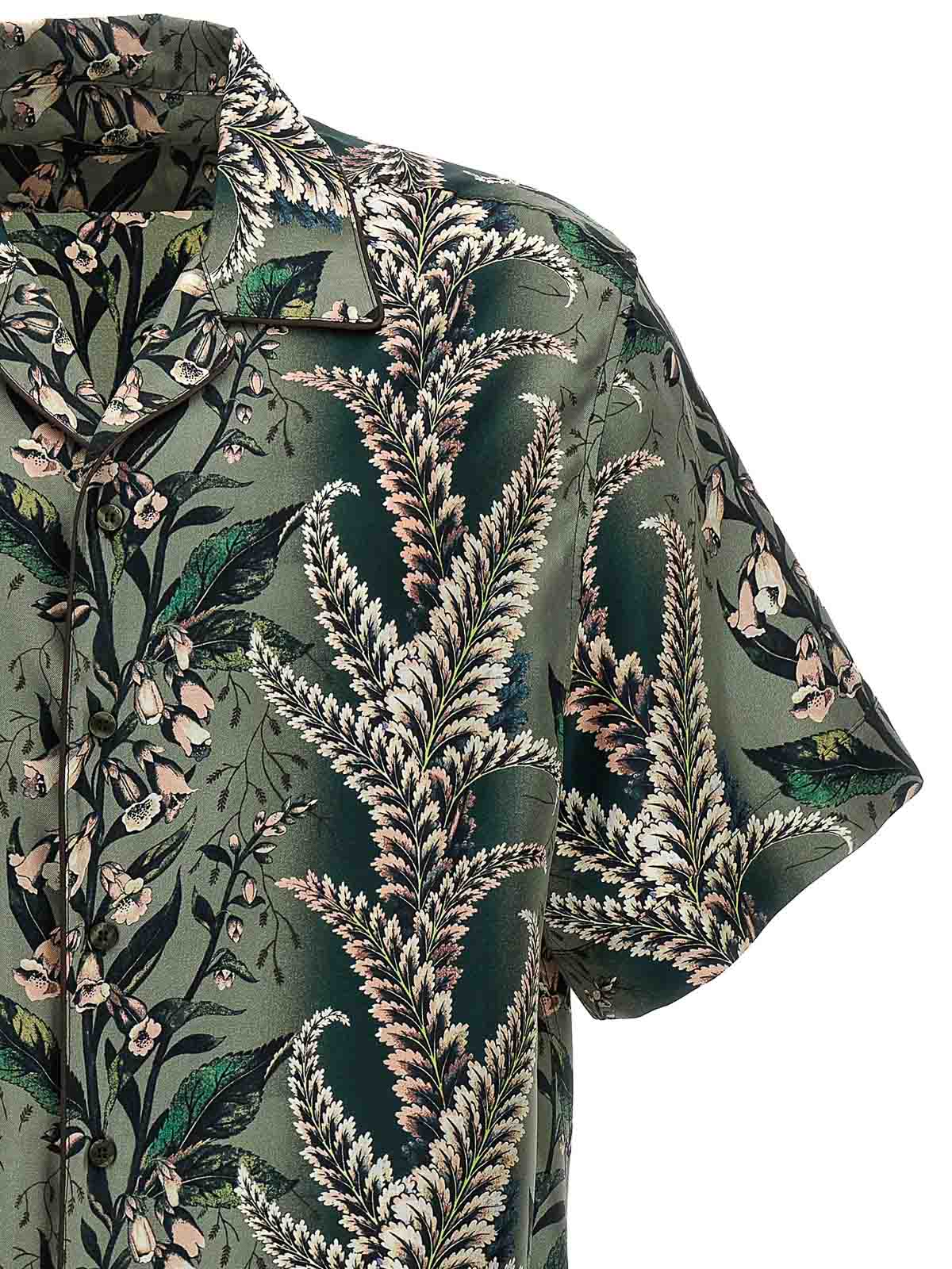 Shop Etro Floral Print Shirt In Verde
