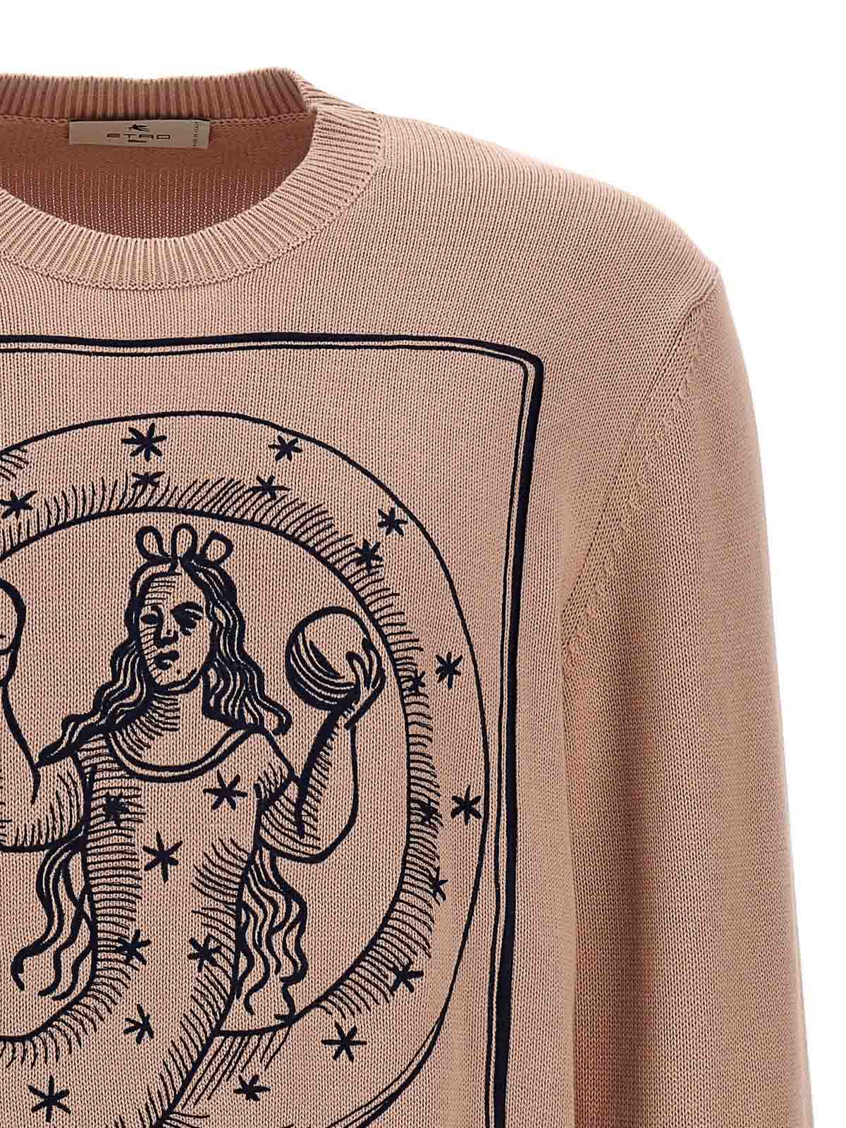 Shop Etro Logo Embroidery Sweater In Color Carne Y Neutral