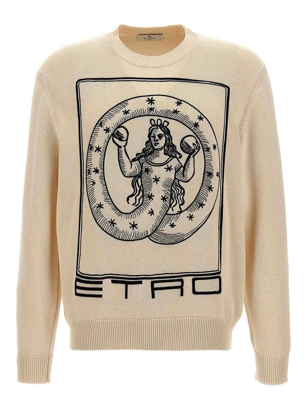 Shop Etro Logo Embroidery Sweater In Beis