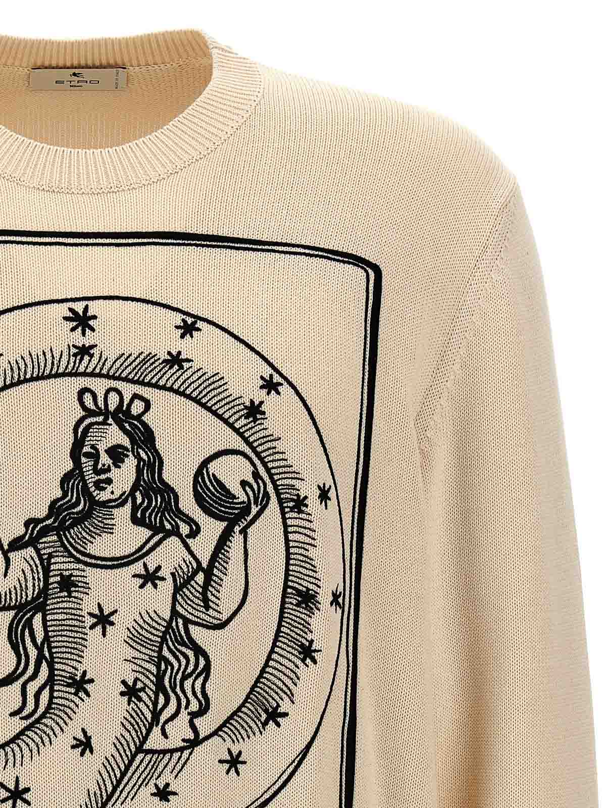 Shop Etro Logo Embroidery Sweater In Beis