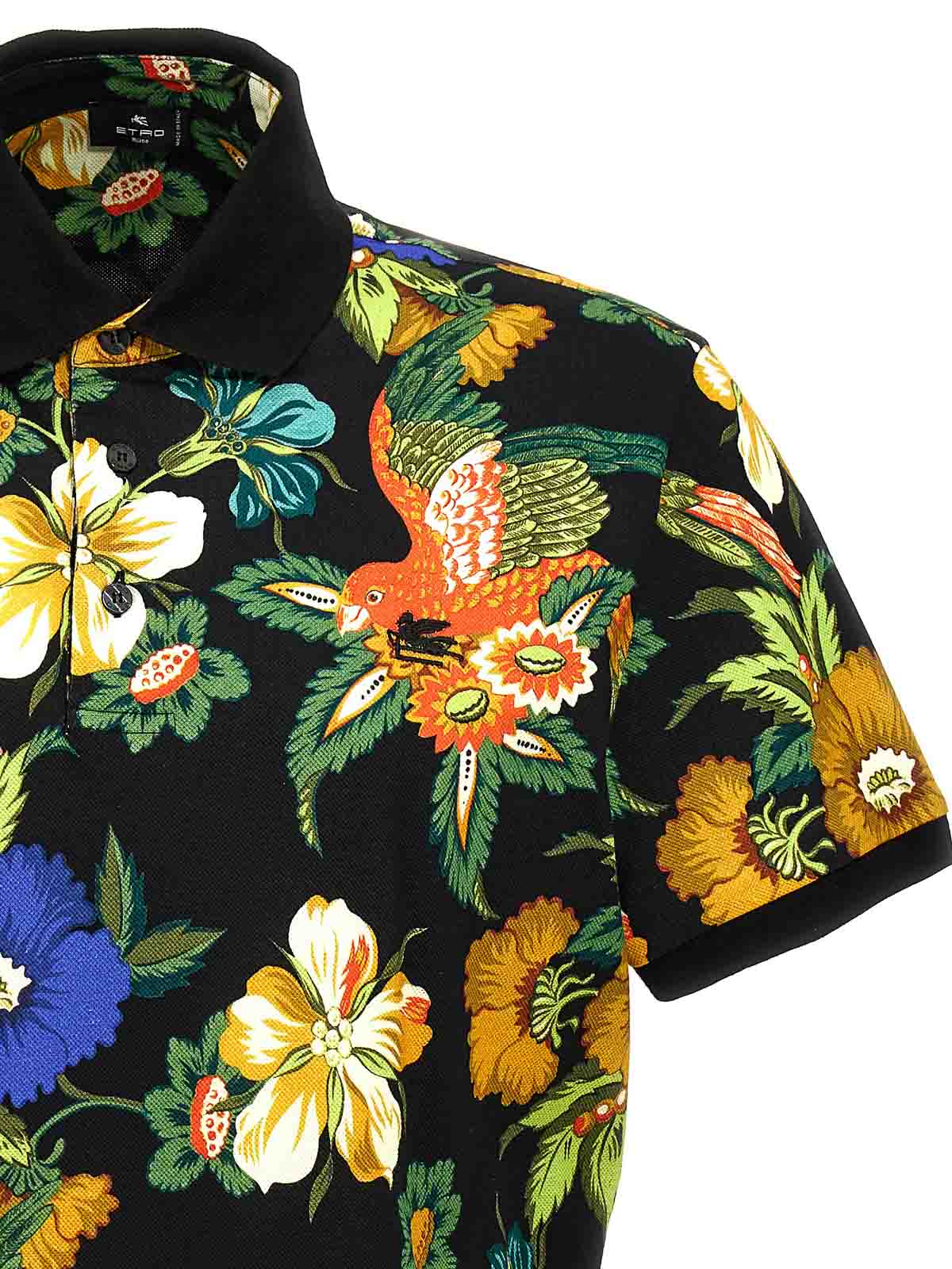 Shop Etro Patterned Polo Shirt In Multicolor