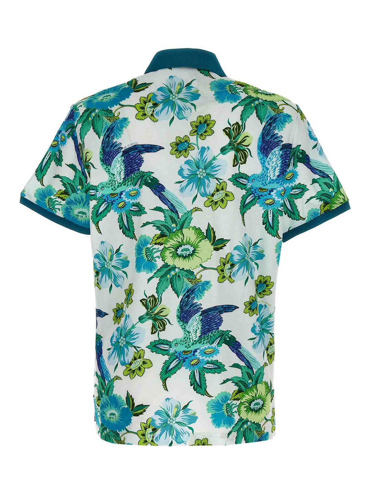 Shop Etro Patterned Polo Shirt In Azul Claro