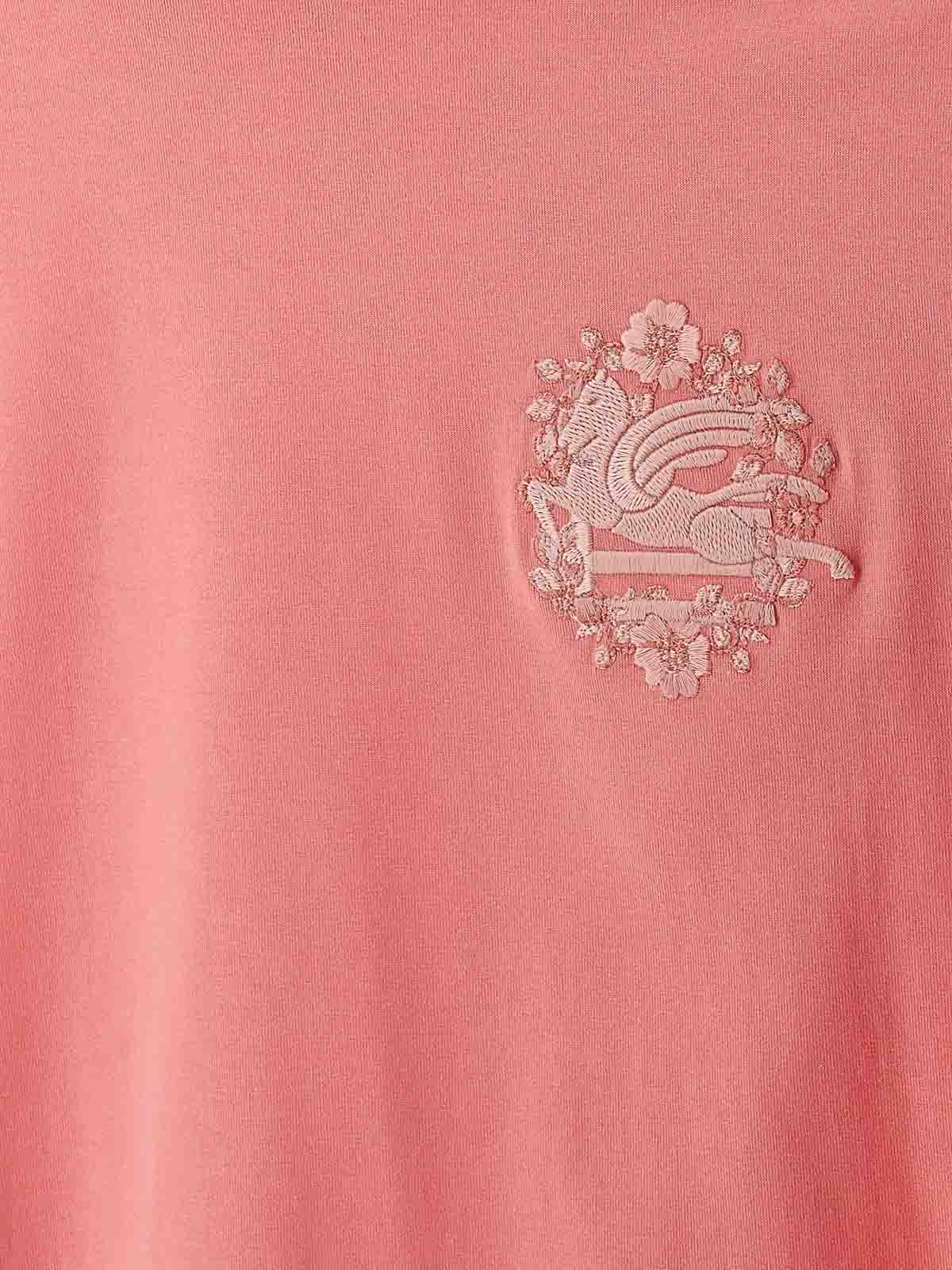 Shop Etro Logo Embroidery T-shirt In Color Carne Y Neutral