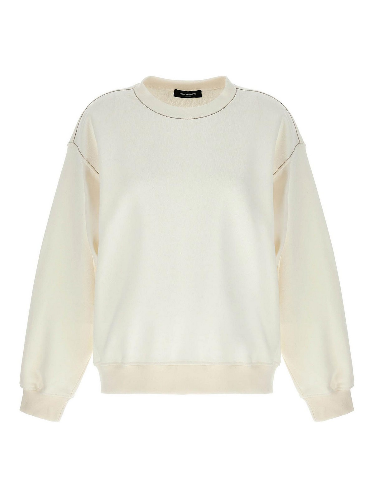 Shop Fabiana Filippi Light Point Detail Sweatshirt In Blanco