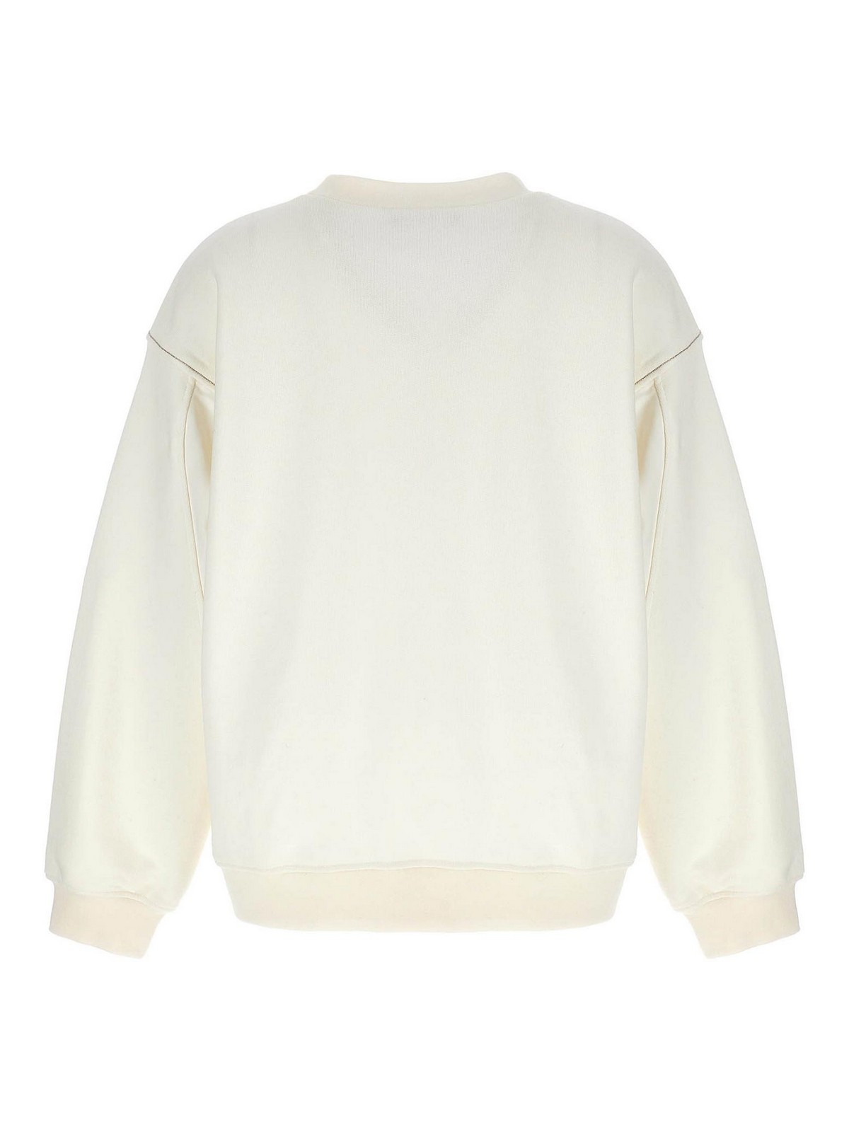 Shop Fabiana Filippi Light Point Detail Sweatshirt In Blanco