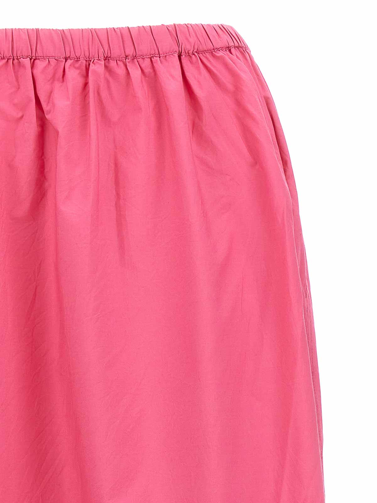 Shop Ganni Long Flounced Skirt In Multicolour