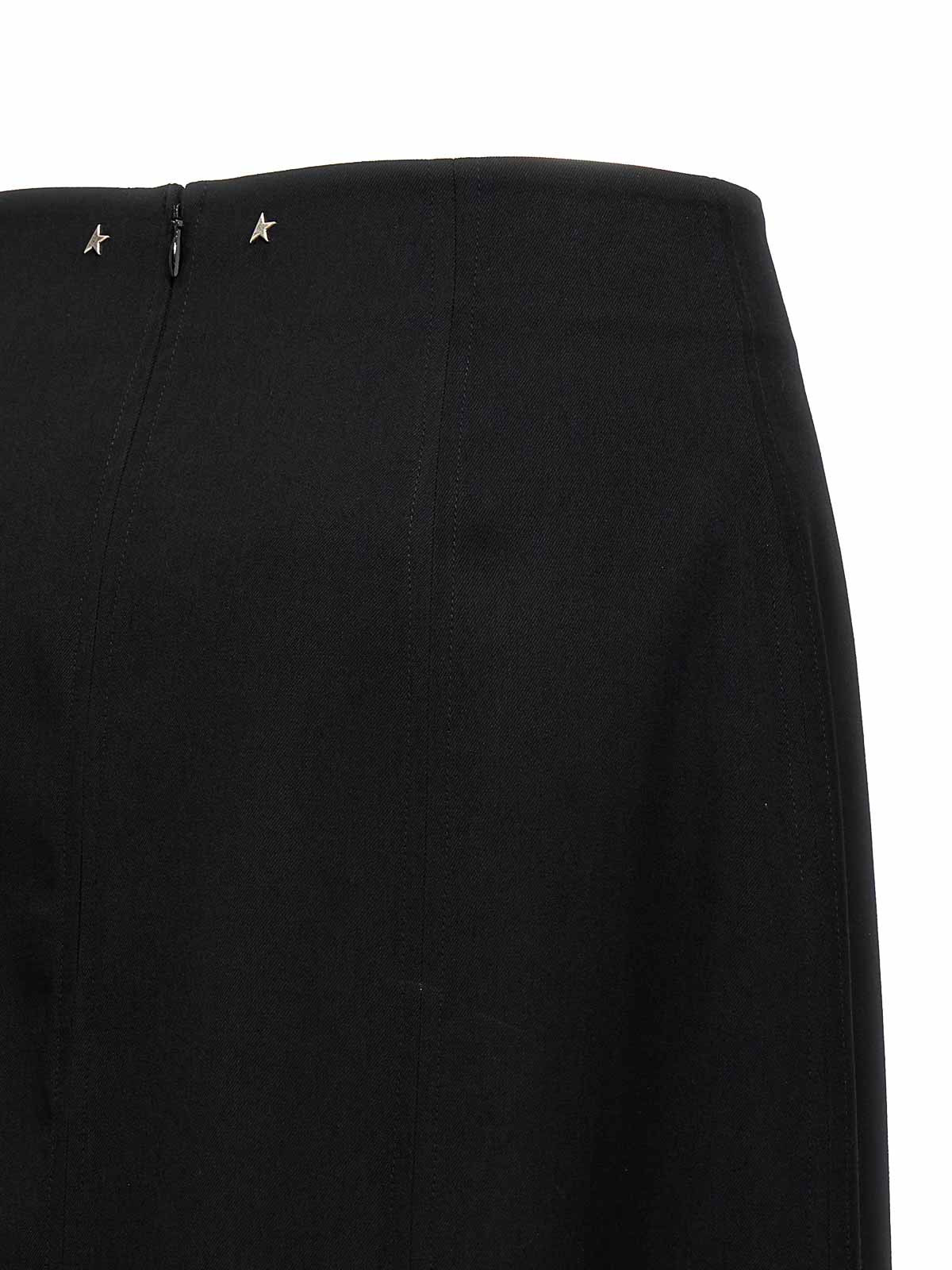 Shop Golden Goose Journey Midi Skirt In Negro