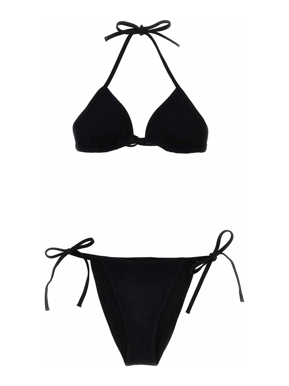 Shop Hunza G Gina Bikini Crinkle Laces In Negro