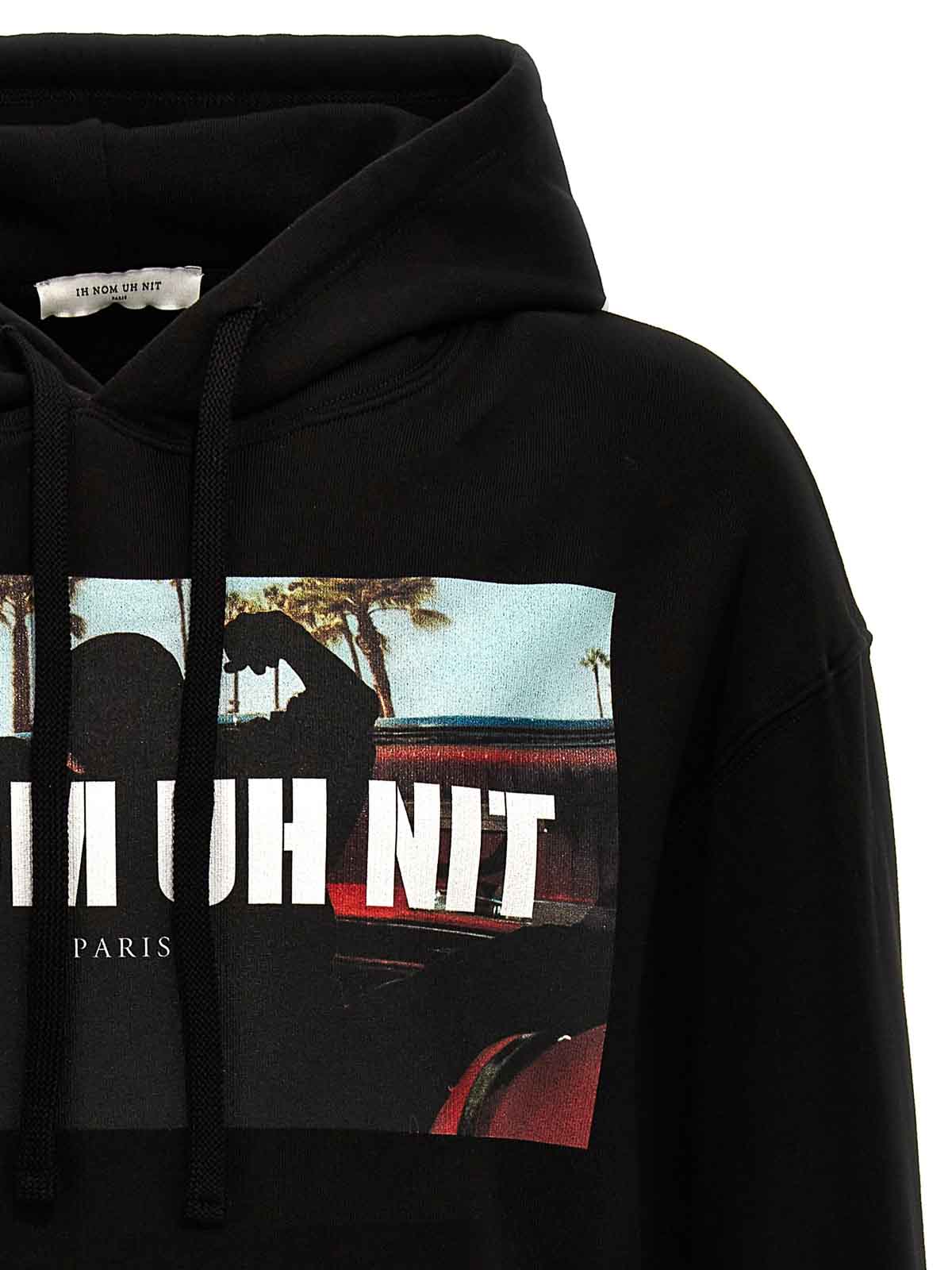 Shop Ih Nom Uh Nit Palms And Car Hoodie In Negro