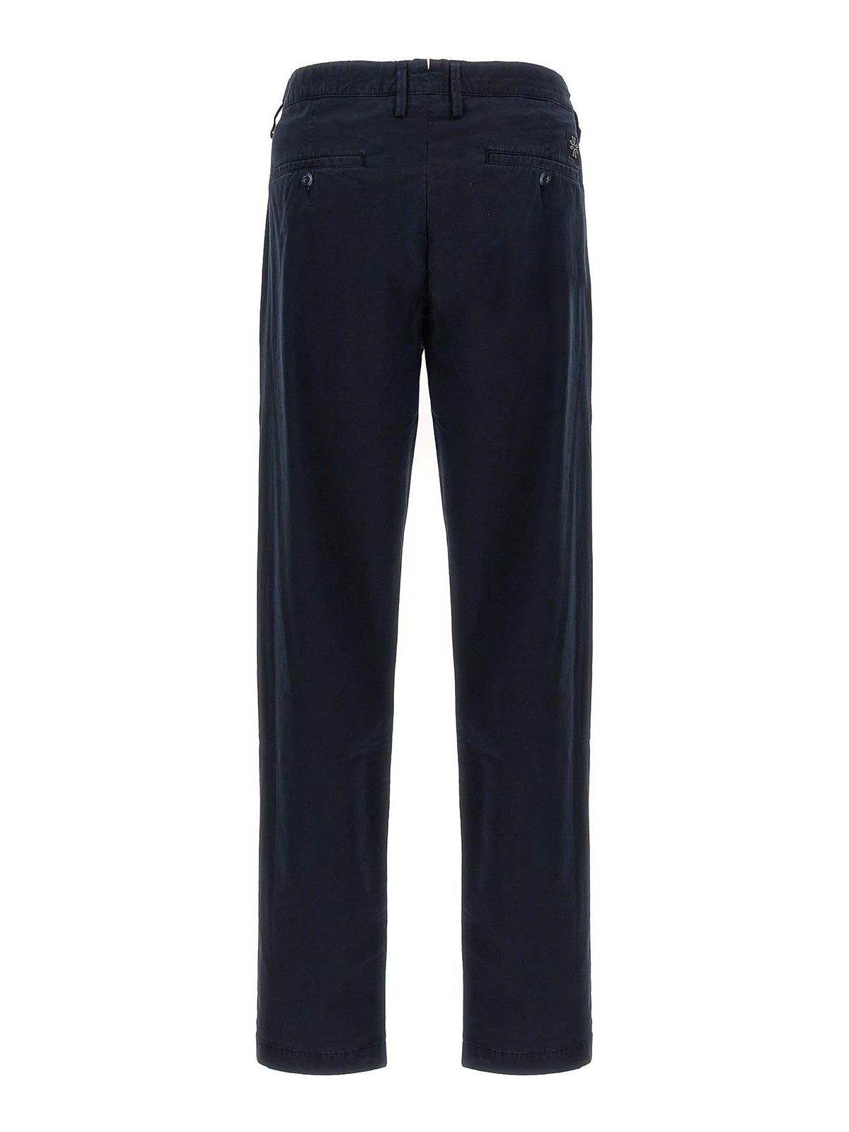 Shop Jacob Cohen Stretch Chinos Zip And Button In Blue