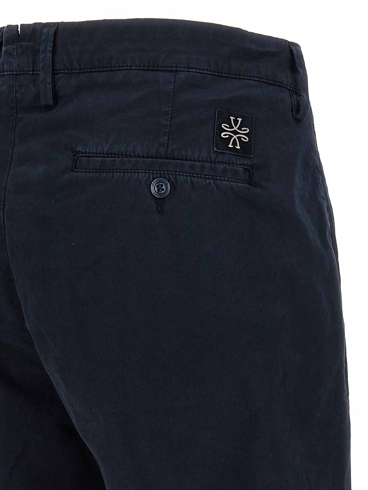 Shop Jacob Cohen Stretch Chinos Zip And Button In Blue