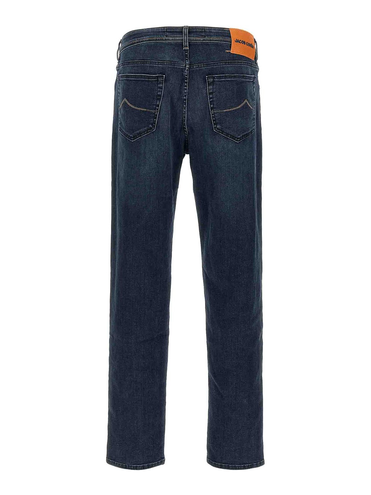 Shop Jacob Cohen Bard Jeans Stone Button In Blue
