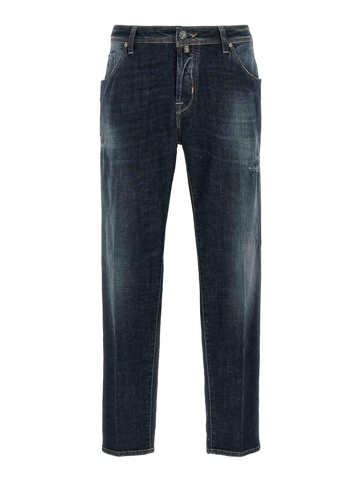 Jacob Cohen Scott Denim Jeans Rips In Blue