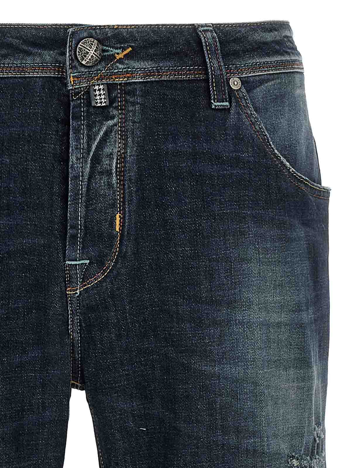 Shop Jacob Cohen Scott Denim Jeans Rips In Blue