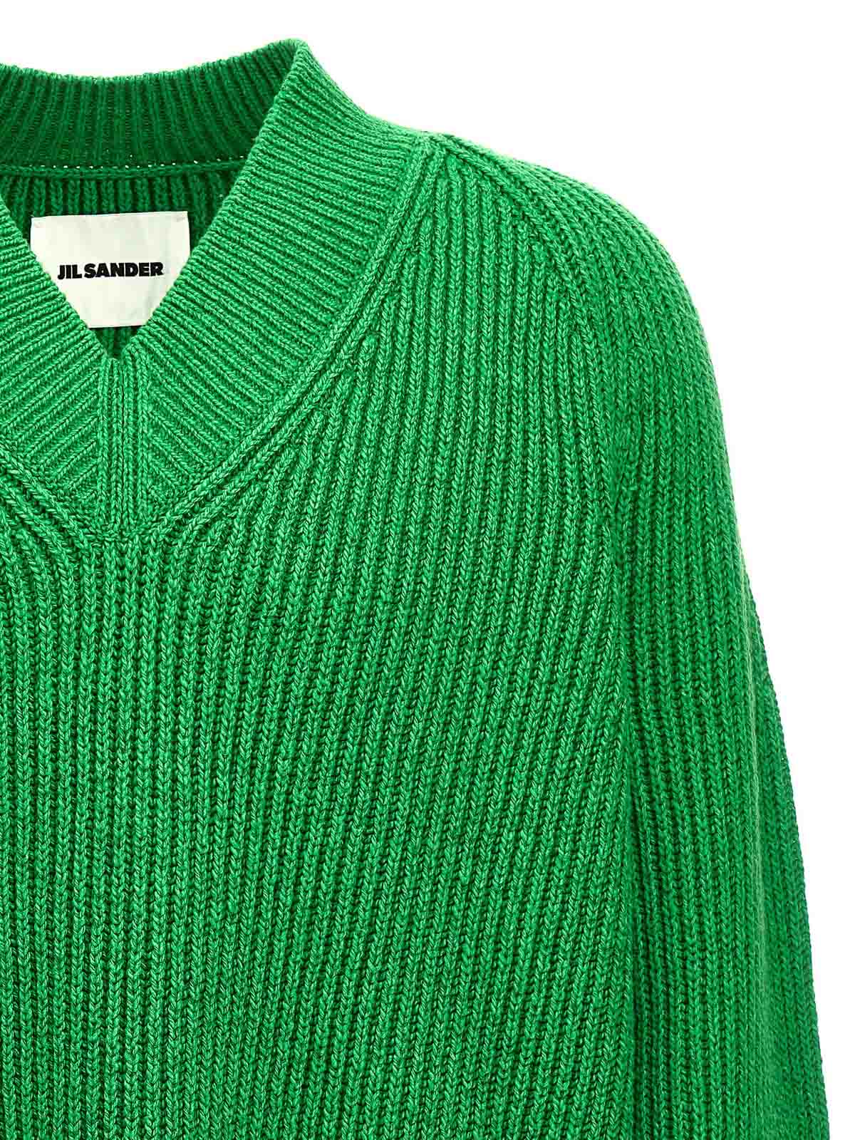 Shop Jil Sander Oversized Sweater In Verde