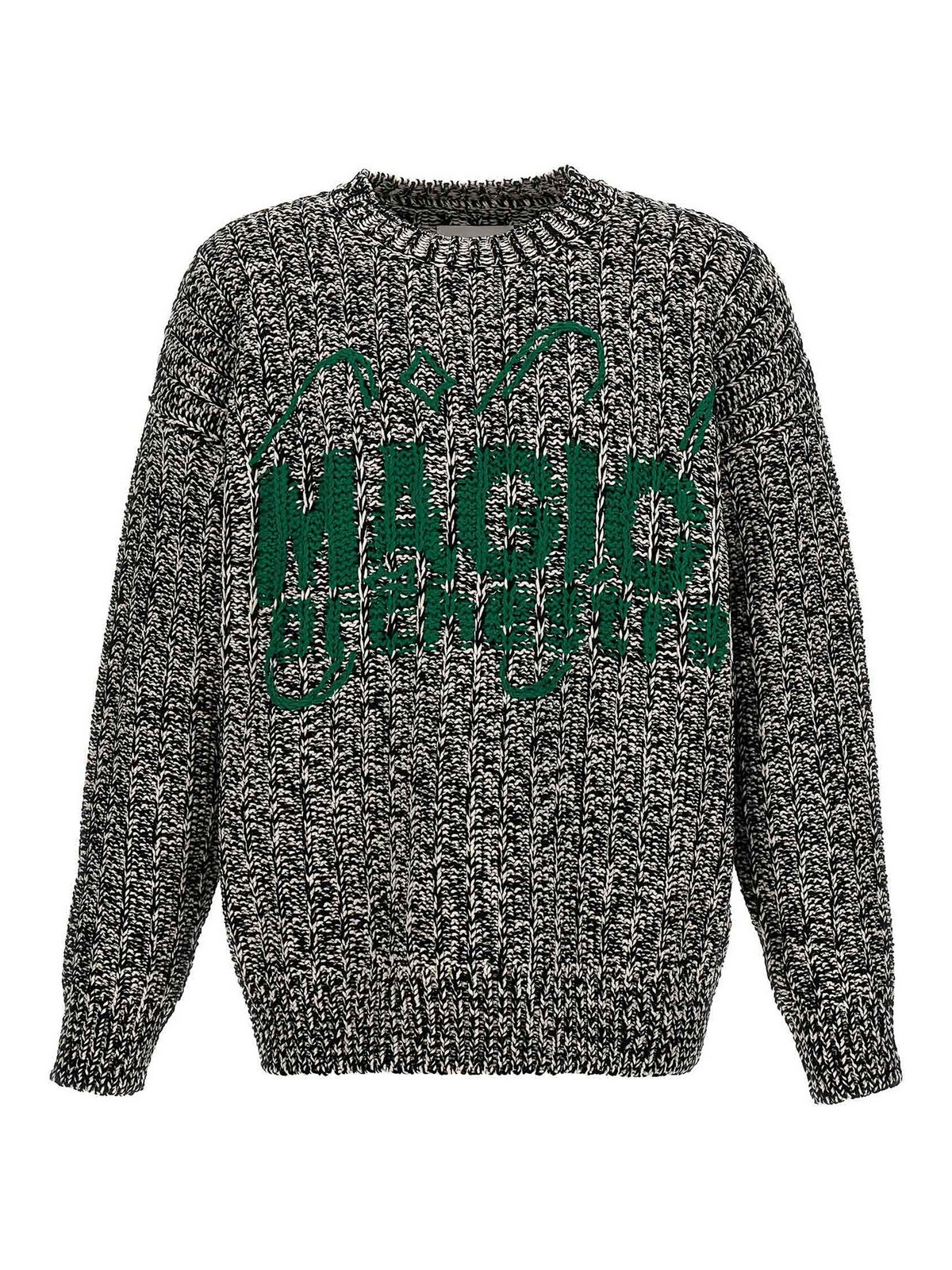 Shop Jil Sander Wool Sweater Magic Orchestra Logo In Multicolor
