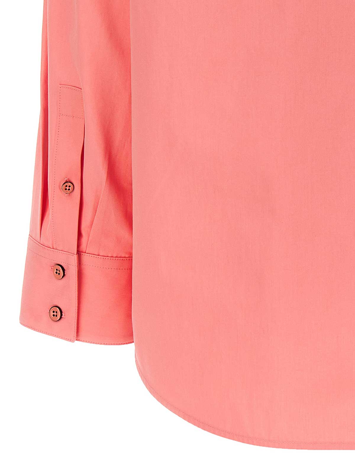 Shop Jil Sander Cotton Poplin Shirt Button In Color Carne Y Neutral
