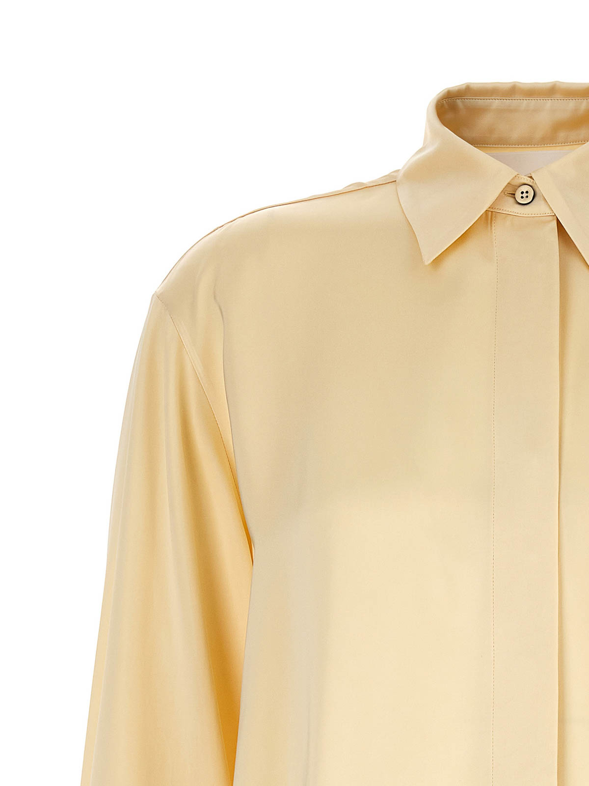 Shop Jil Sander Shirt Button Long Cuffed Sleeves In White