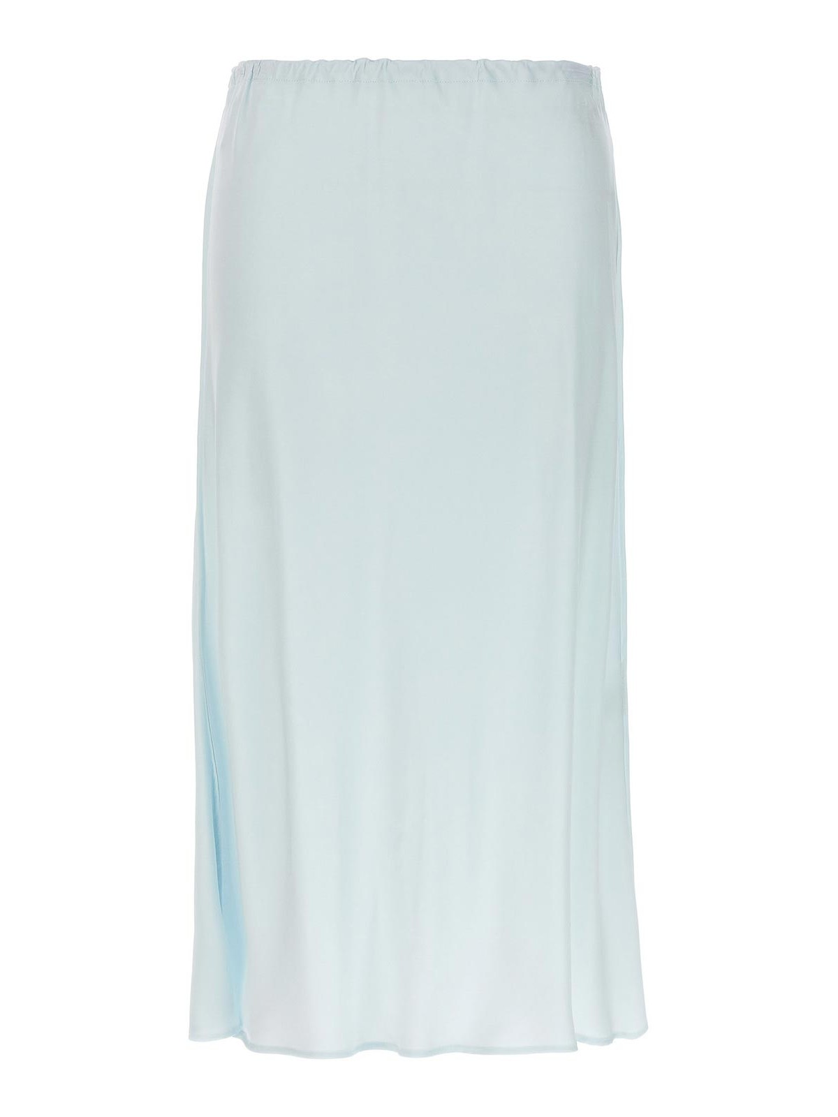 Shop Jil Sander Skirt Elastic Waistband In Azul Claro