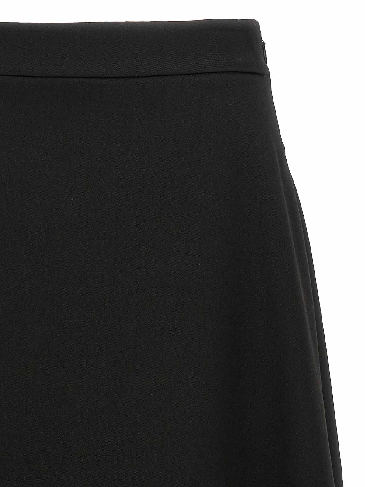 Shop Jil Sander Asymmetrical Skirt In Negro