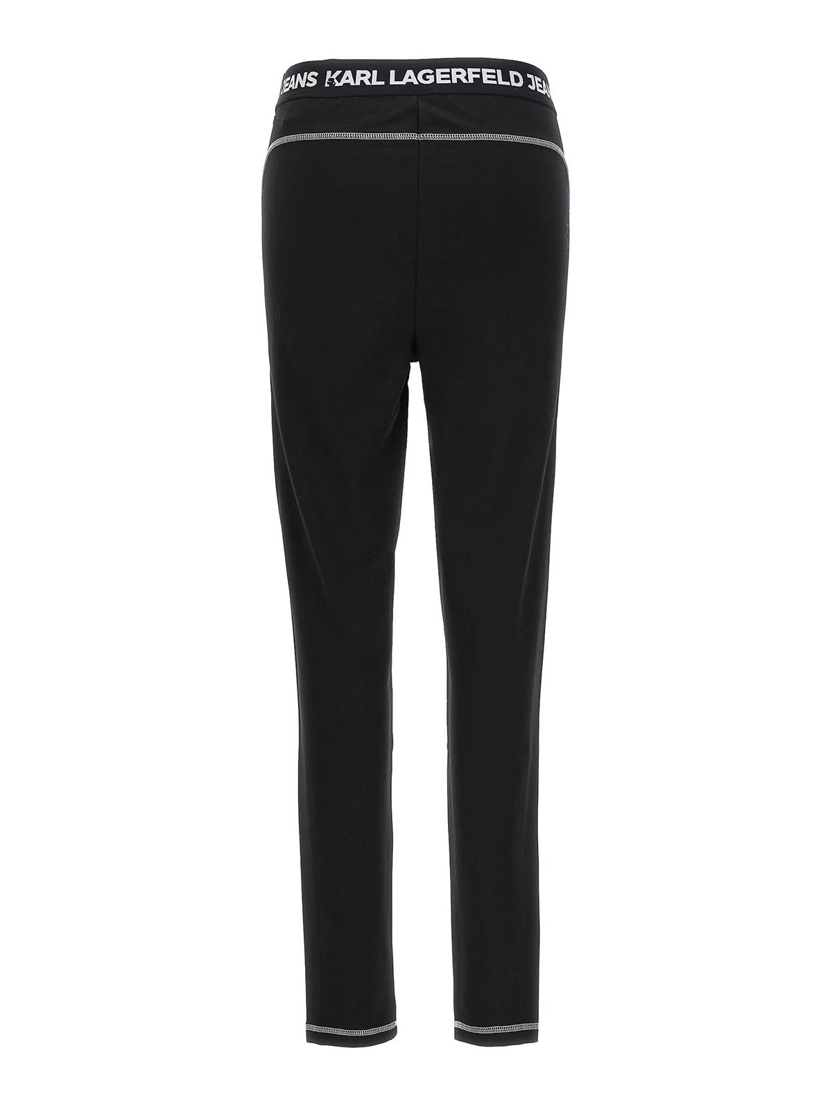 Shop Karl Lagerfeld Logo Leggings In Black