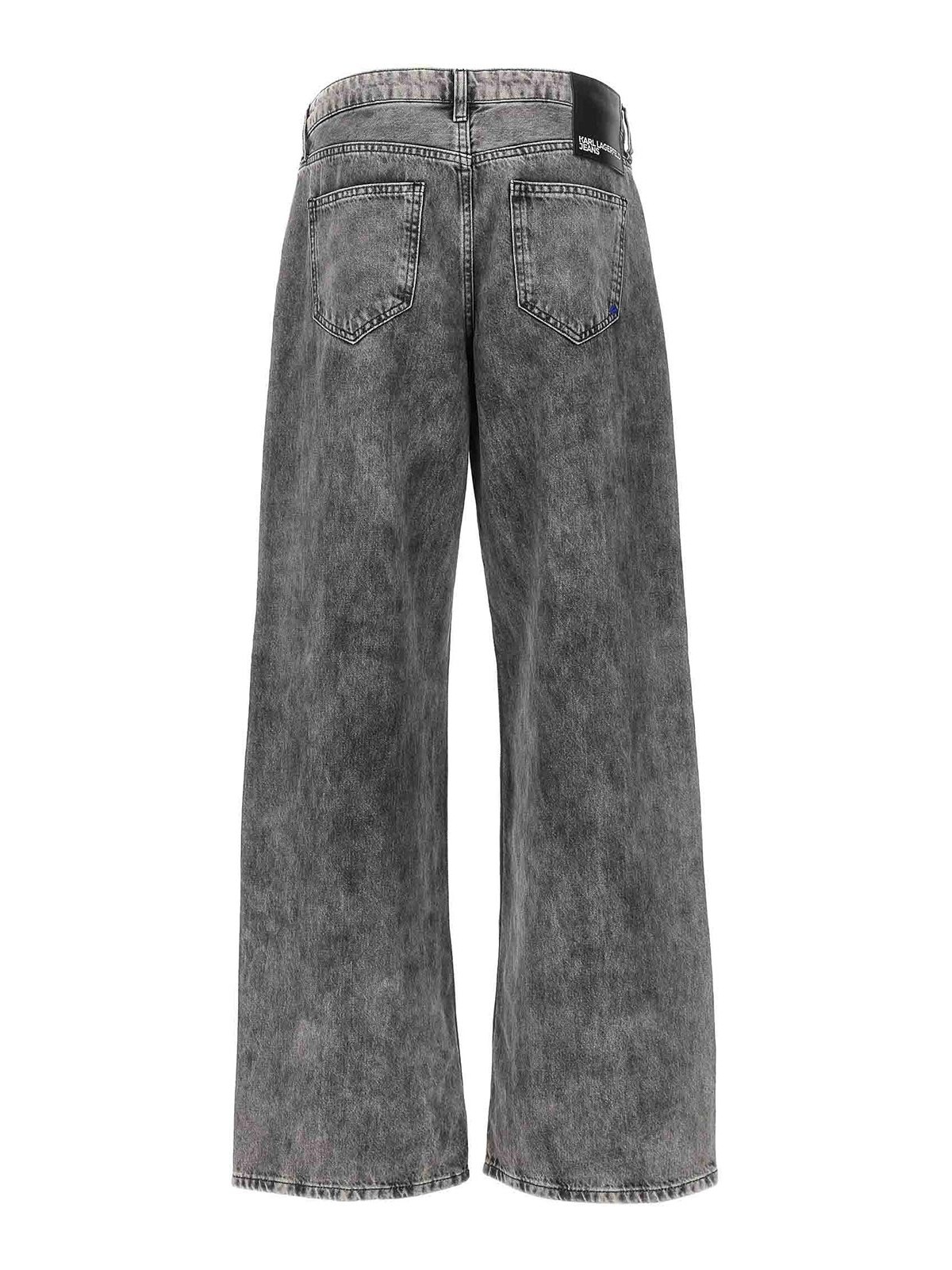 Shop Karl Lagerfeld Relaxed Jeans In Grey