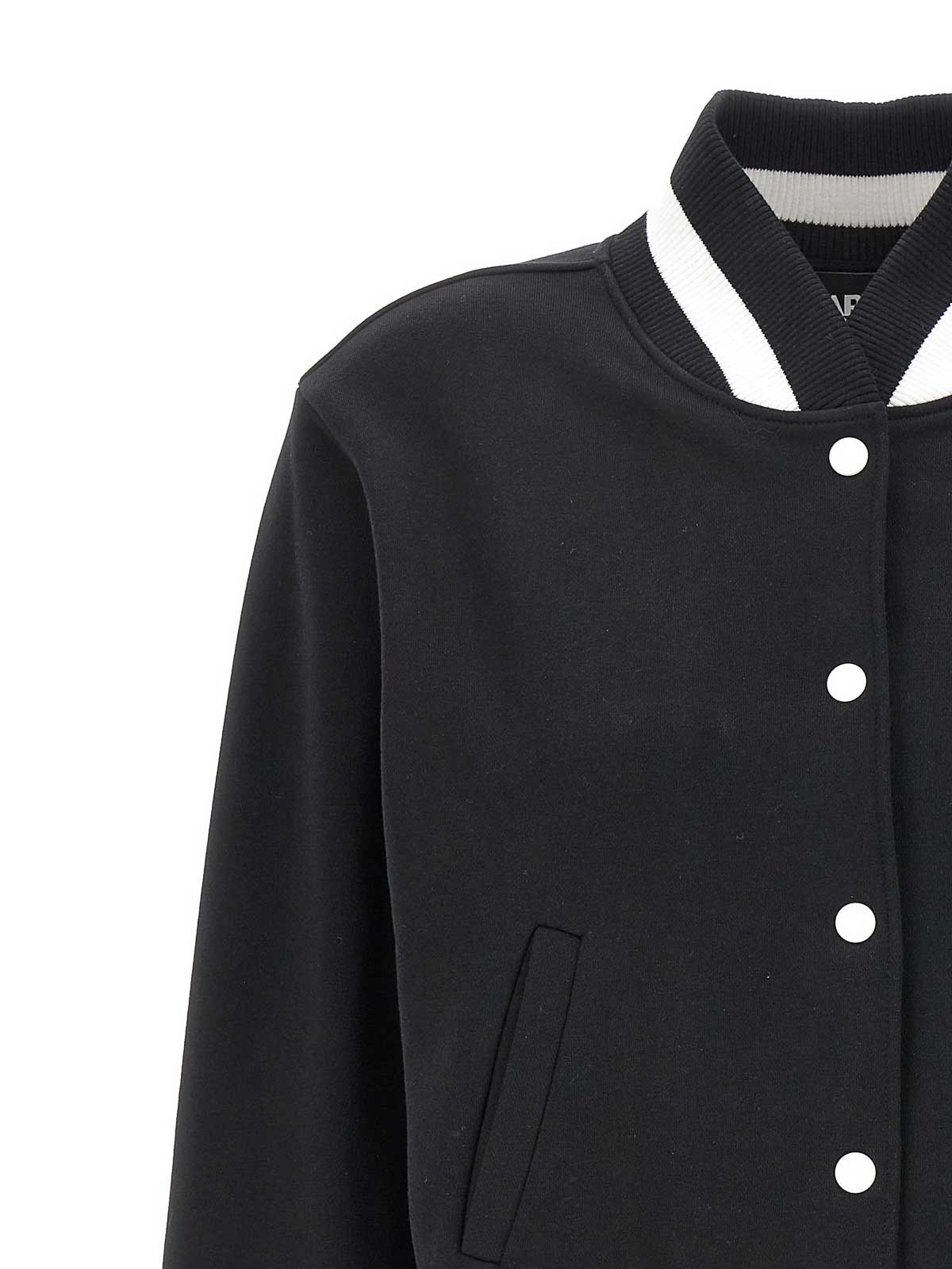 Shop Karl Lagerfeld Logo Bomber Jacket In Negro