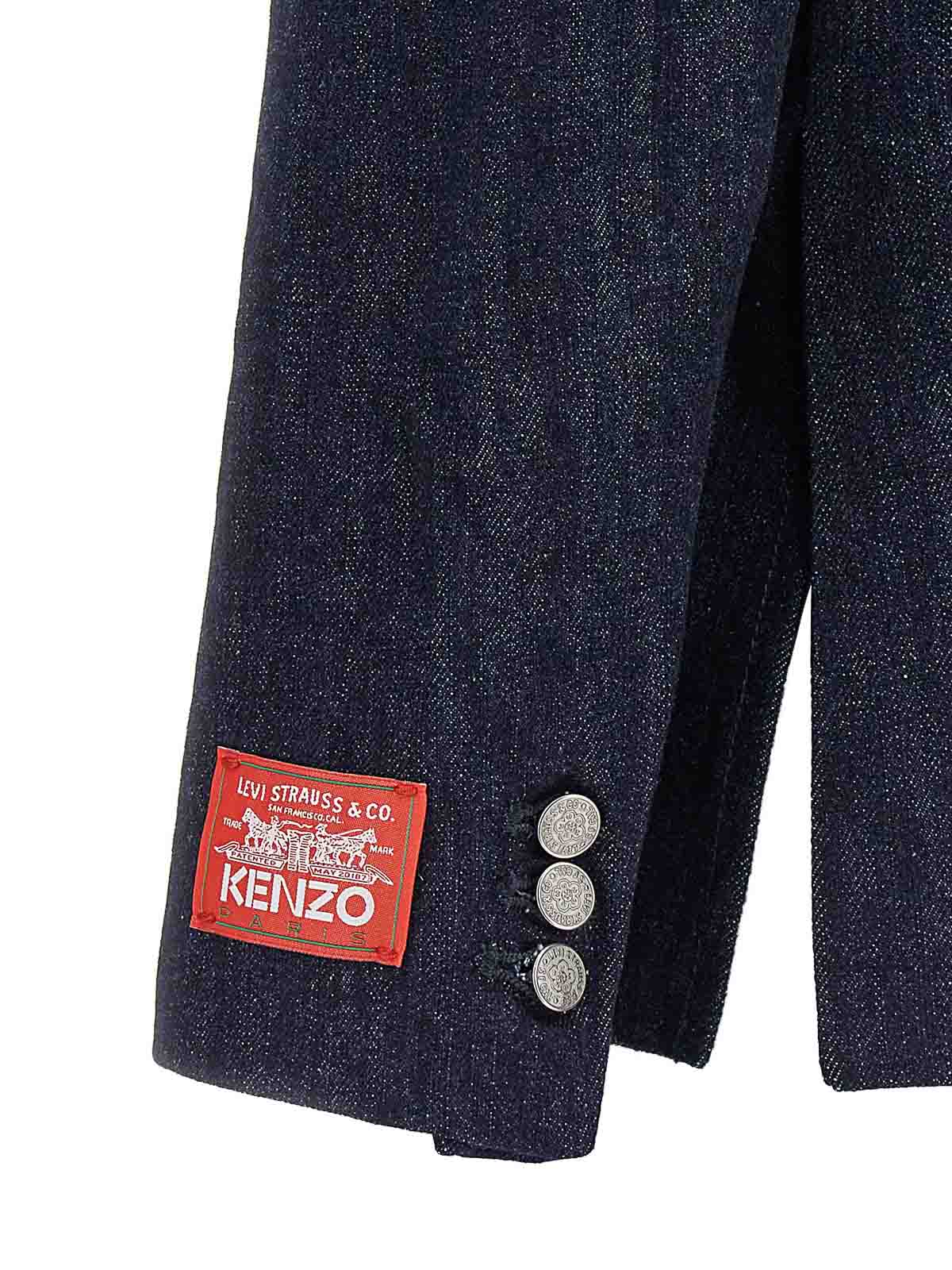 Shop Kenzo X Levi Strauss & Co Blazer In Azul