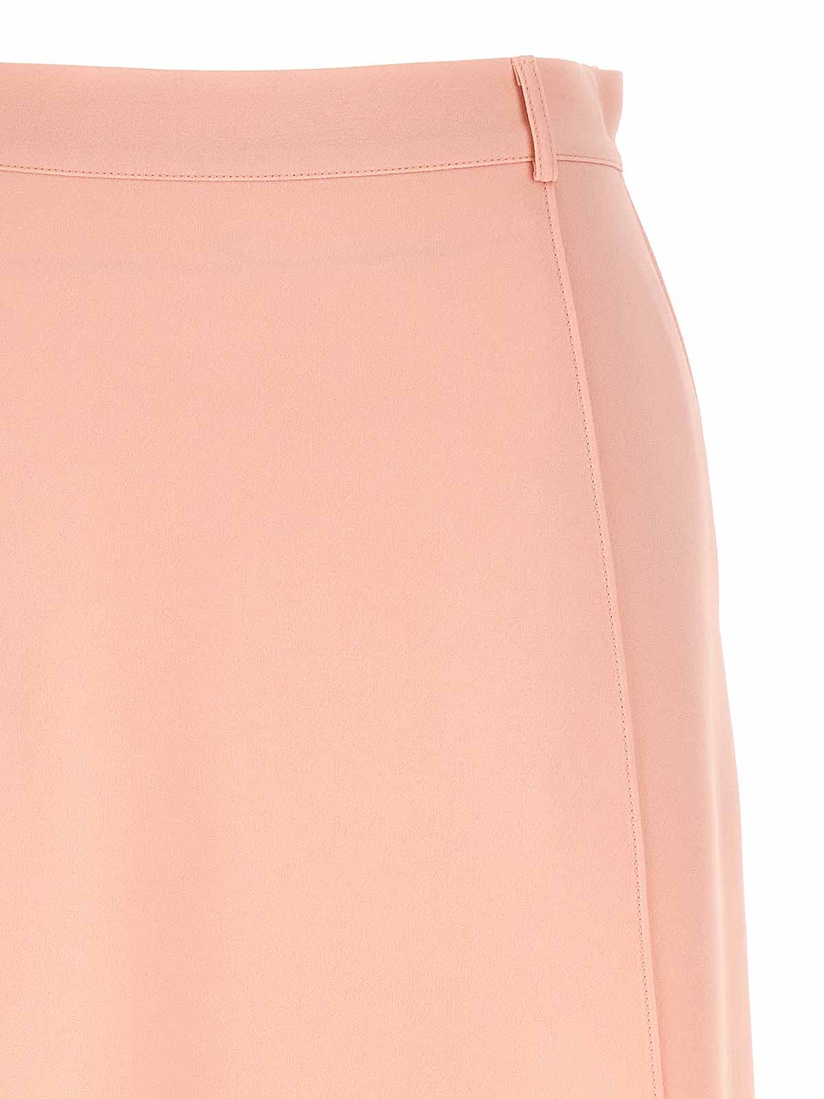 Shop Kiton Long Skirt Viscose Pockets In Color Carne Y Neutral