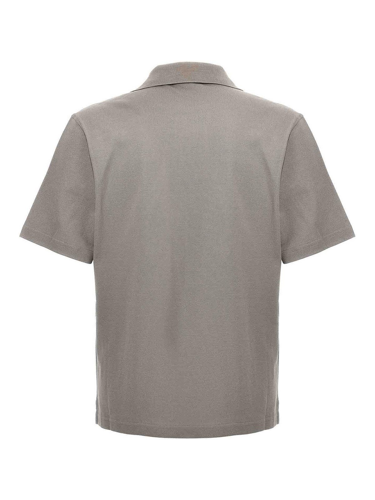 Shop Lanvin Logo Embroidery Polo Shirt In Gris