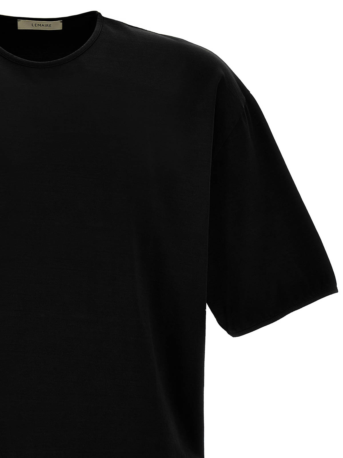 Shop Lemaire Mercerized Cotton T-shirt In Black