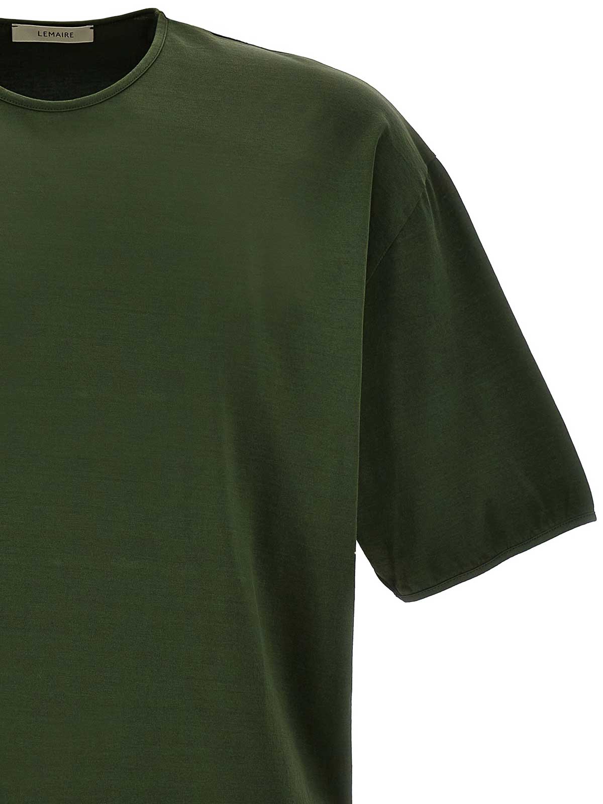 Shop Lemaire Mercerized Cotton T-shirt In Green