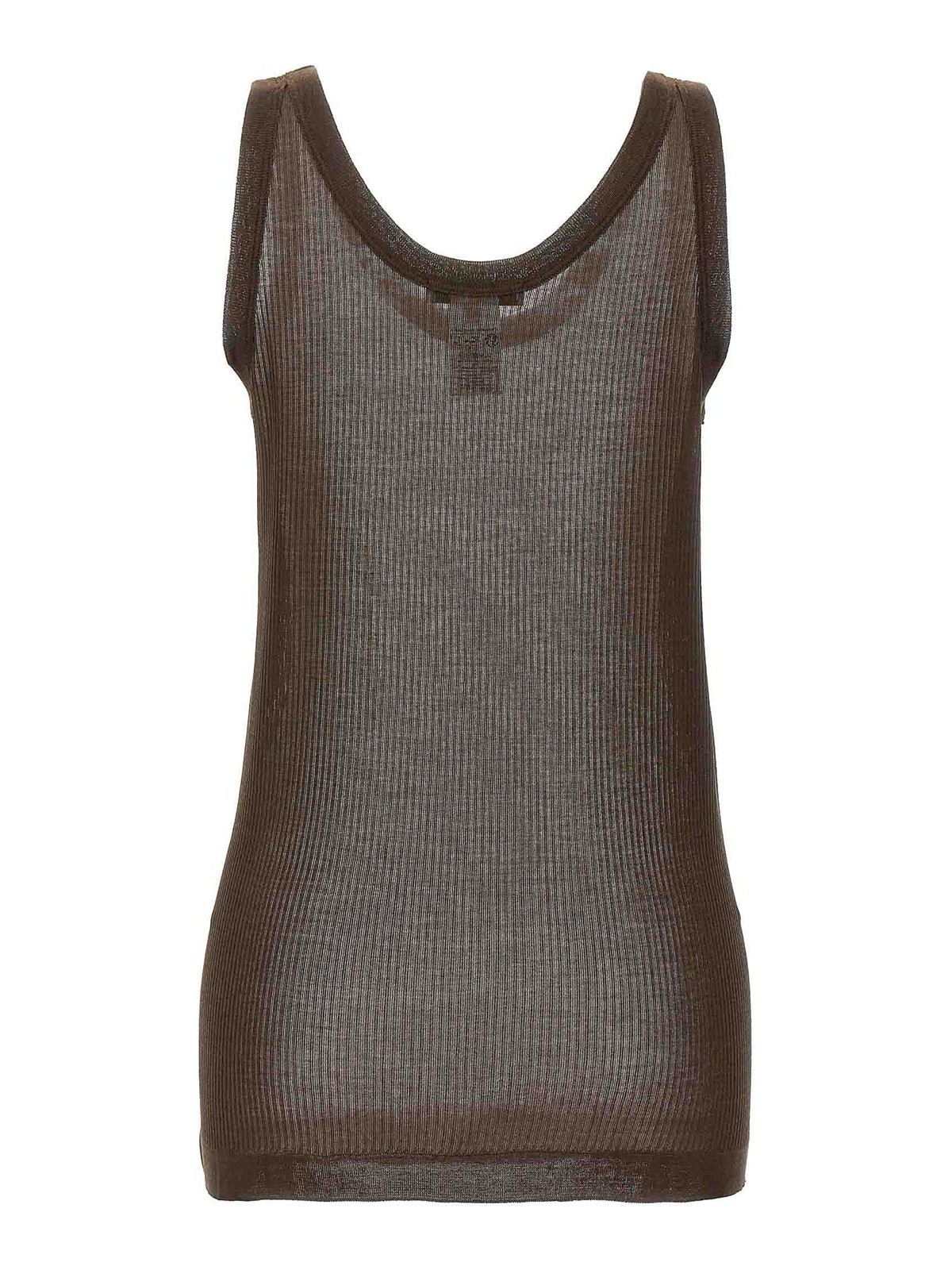 Shop Lemaire Seamless Rib Tank Top In Marrón