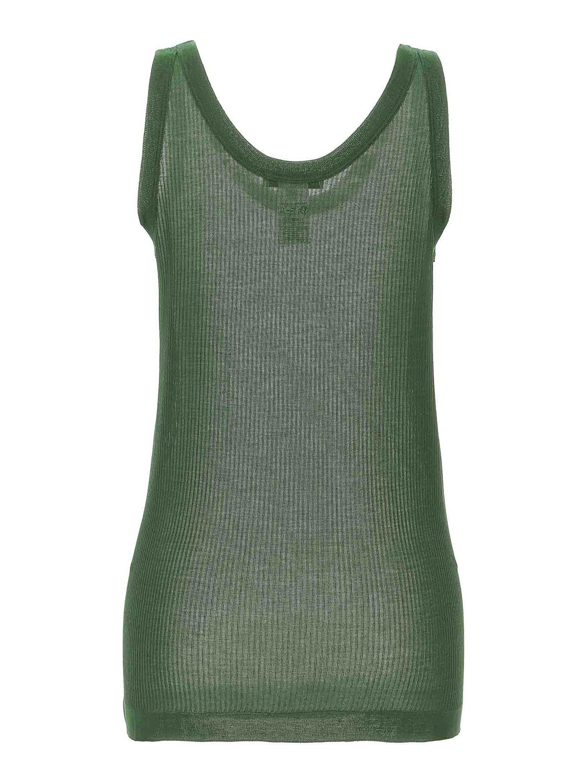 Shop Lemaire Seamless Rib Tank Top In Verde