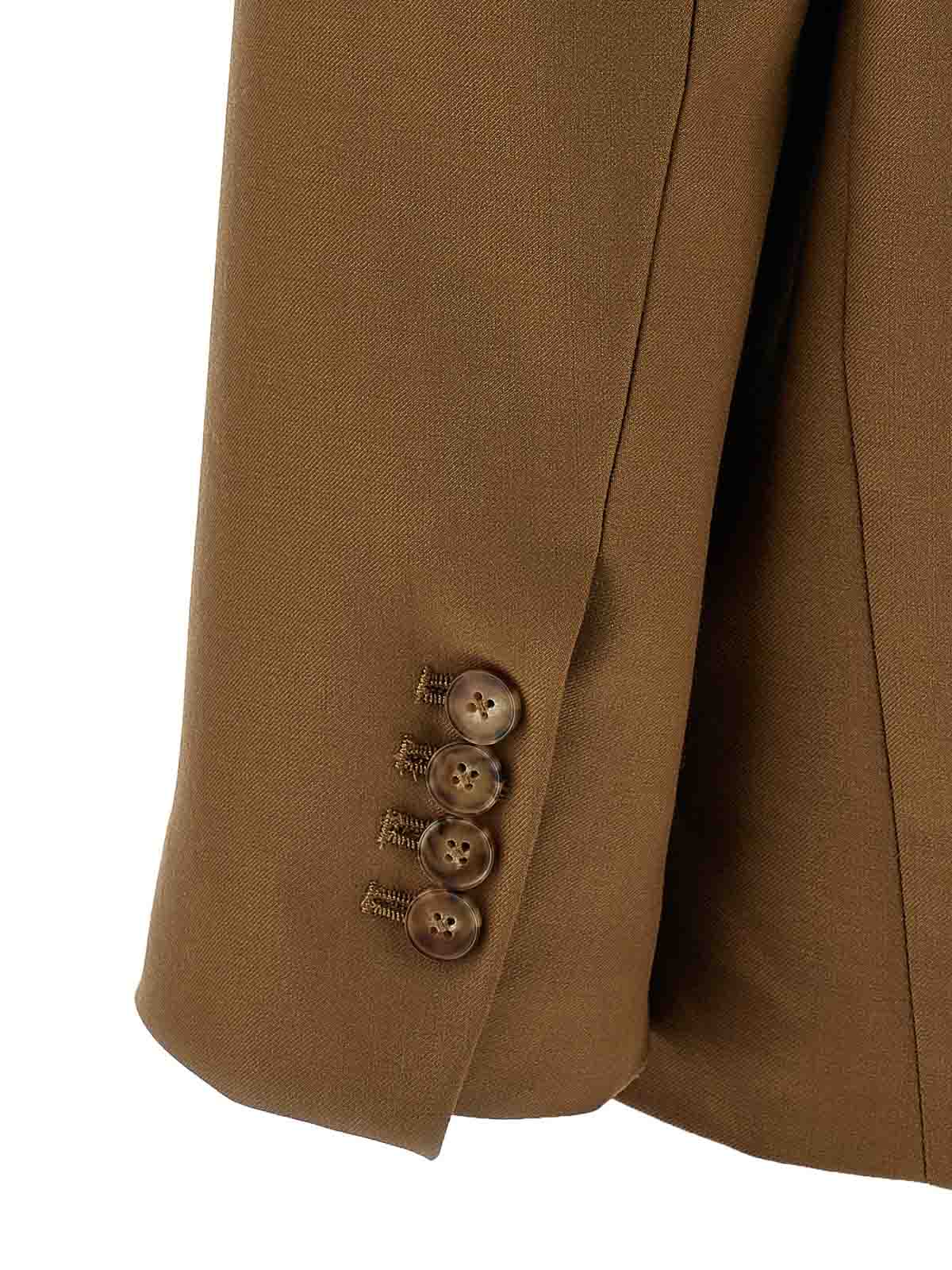 Shop Loulou Studio Donau Blazer Button Pockets Long In Marrón