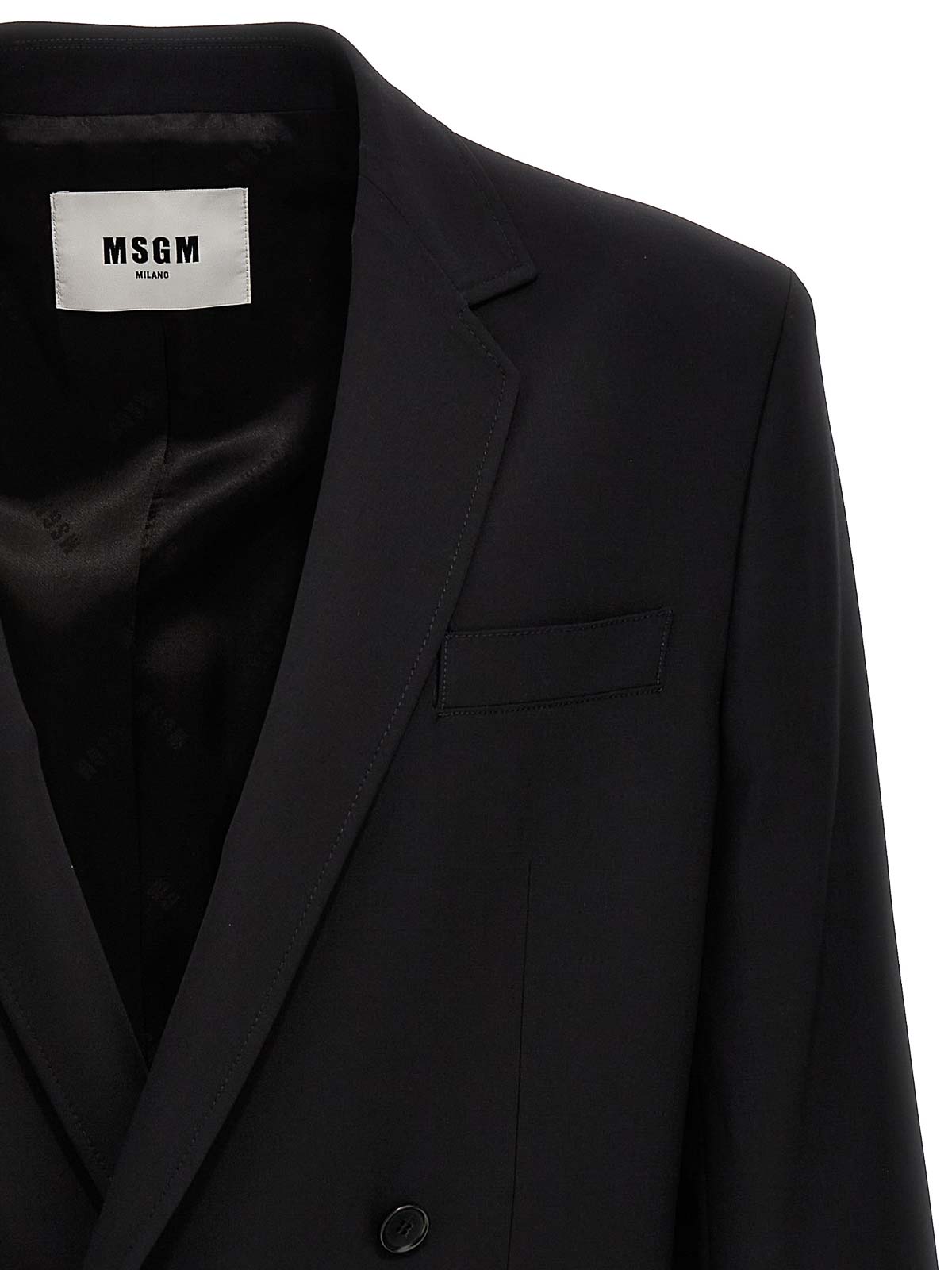 Shop Msgm Handsome Blazer In Negro