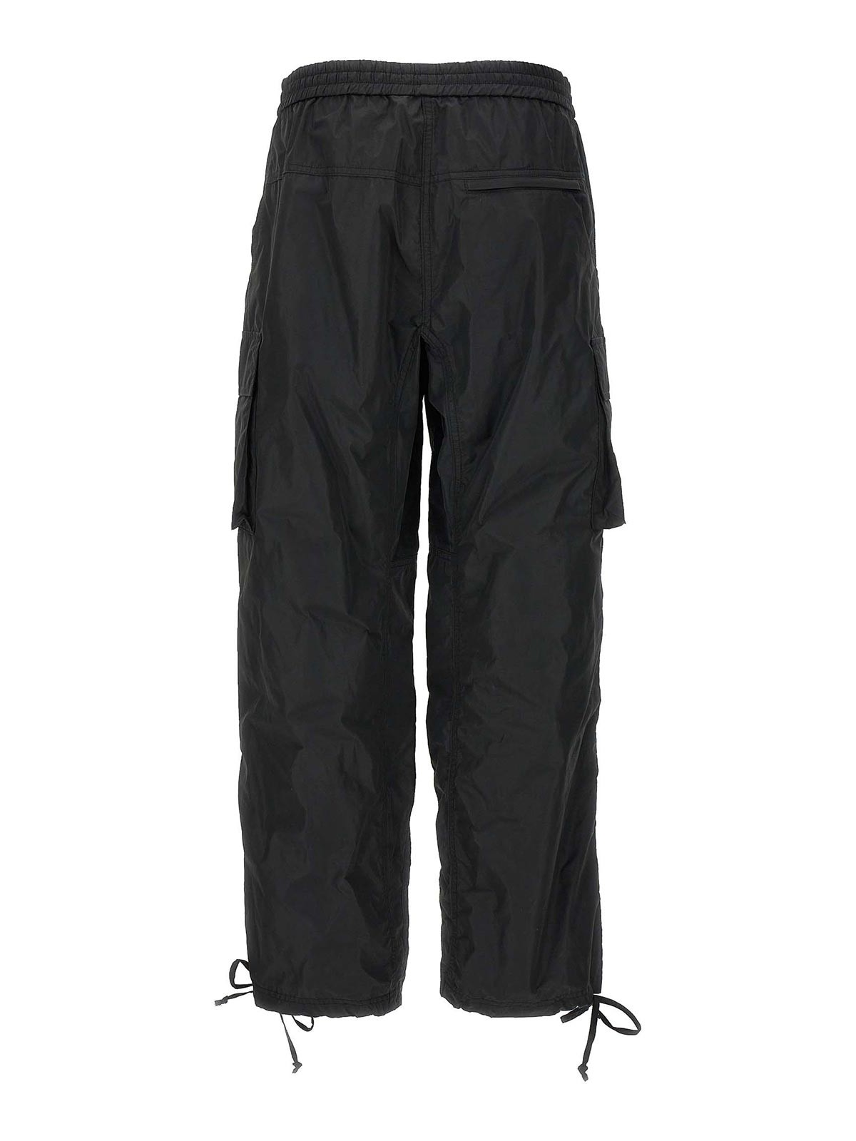 Shop Msgm Nylon Cargo Pants In Black