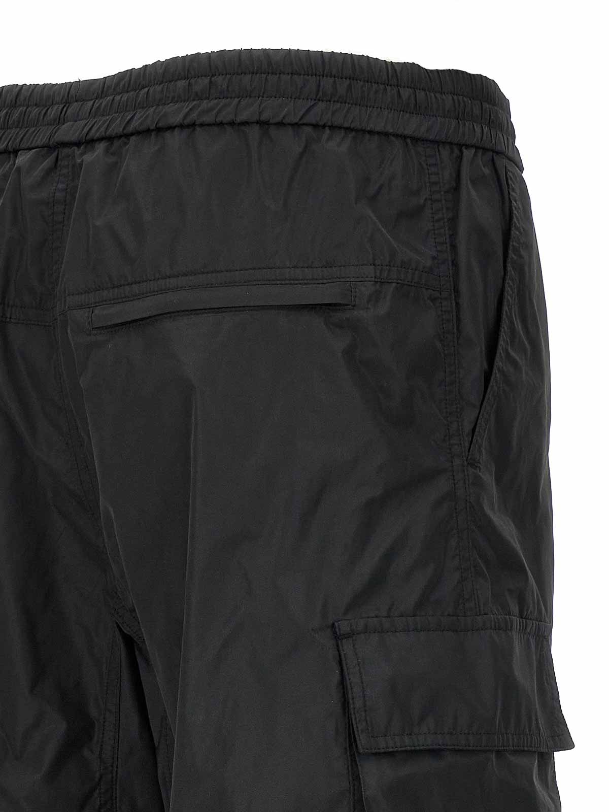 Shop Msgm Nylon Cargo Pants In Black