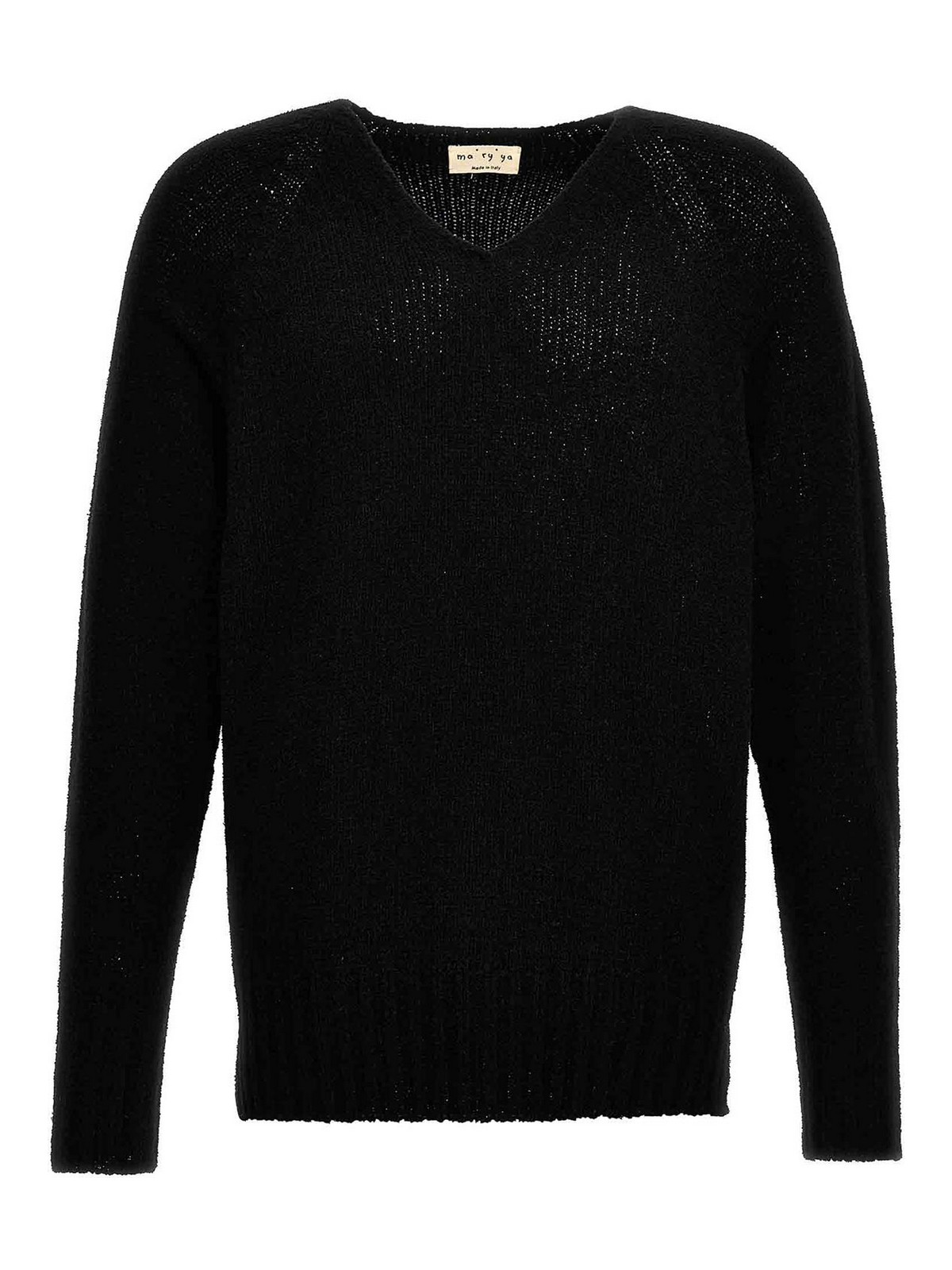 Shop Ma'ry'ya V-neck Sweater In Negro