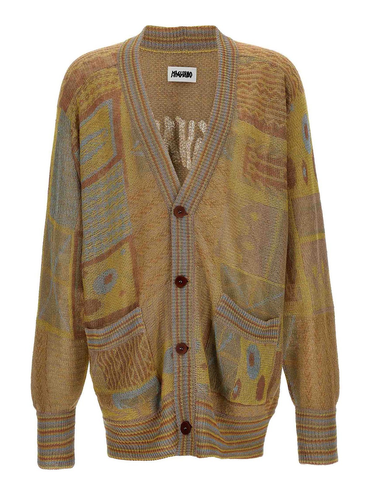 Shop Magliano Grampa Cardigan In Beis