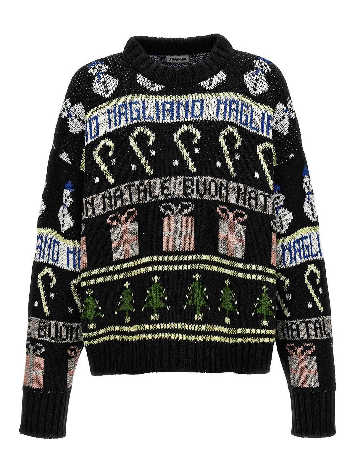 Shop Magliano Buone Feste Sweater In Negro